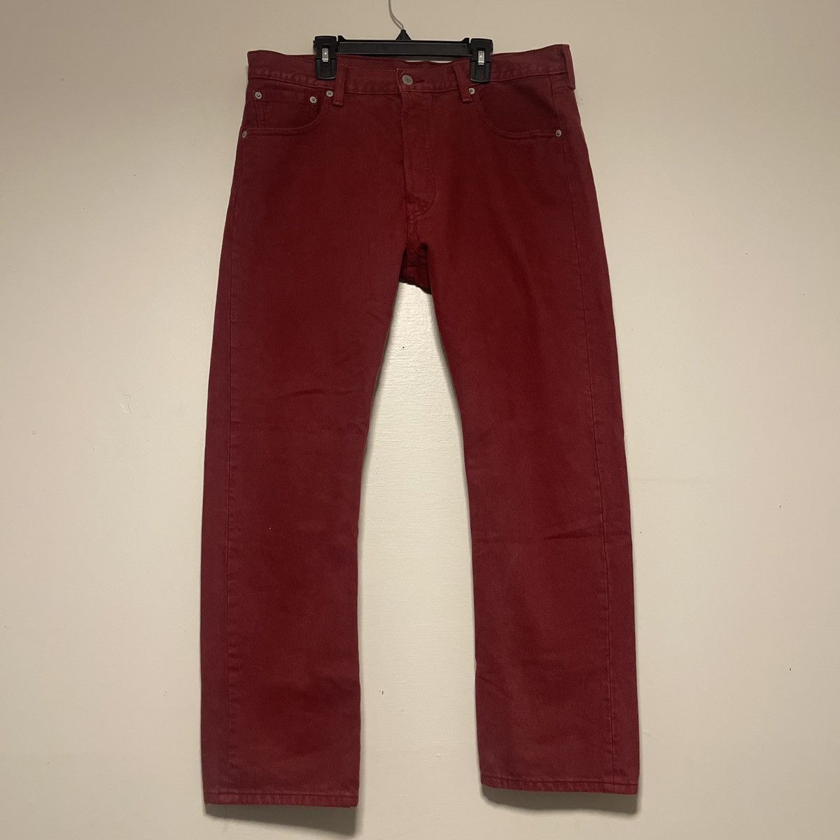 Levi's Vinatge Maroon Red Levi 501 Jeans Made In Mexico Size US 34 / EU 50 - 1 Thumbnail