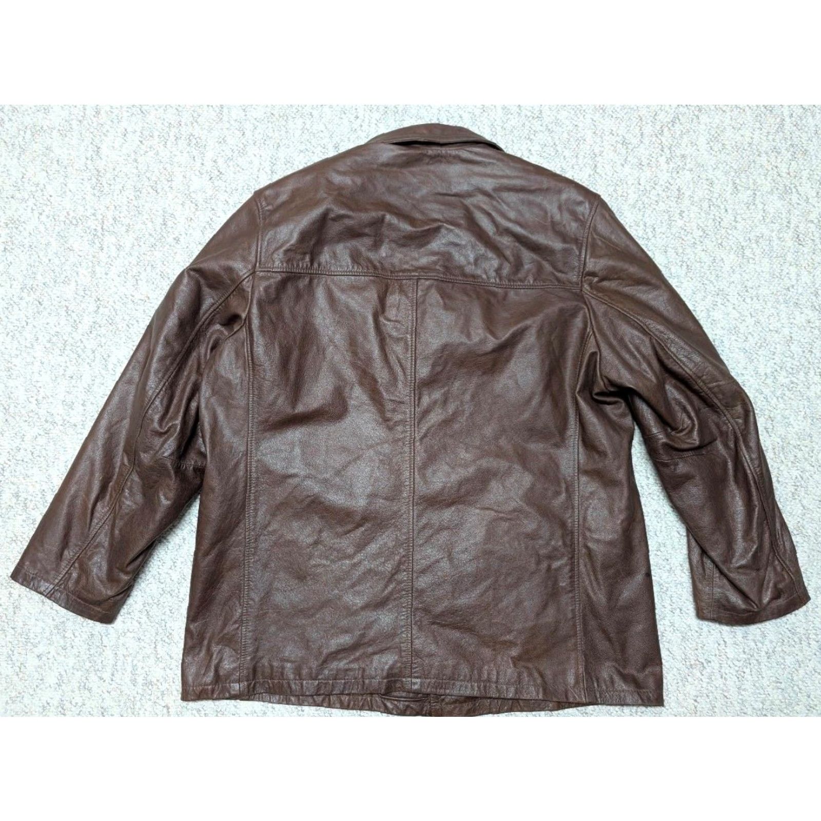 Vintage VINTAGE Wilsons Leather leather jacket coat XL Mens patina 1990s brown button front Dean Winchester Size US XL / EU 56 / 4 - 2 Thumbnail