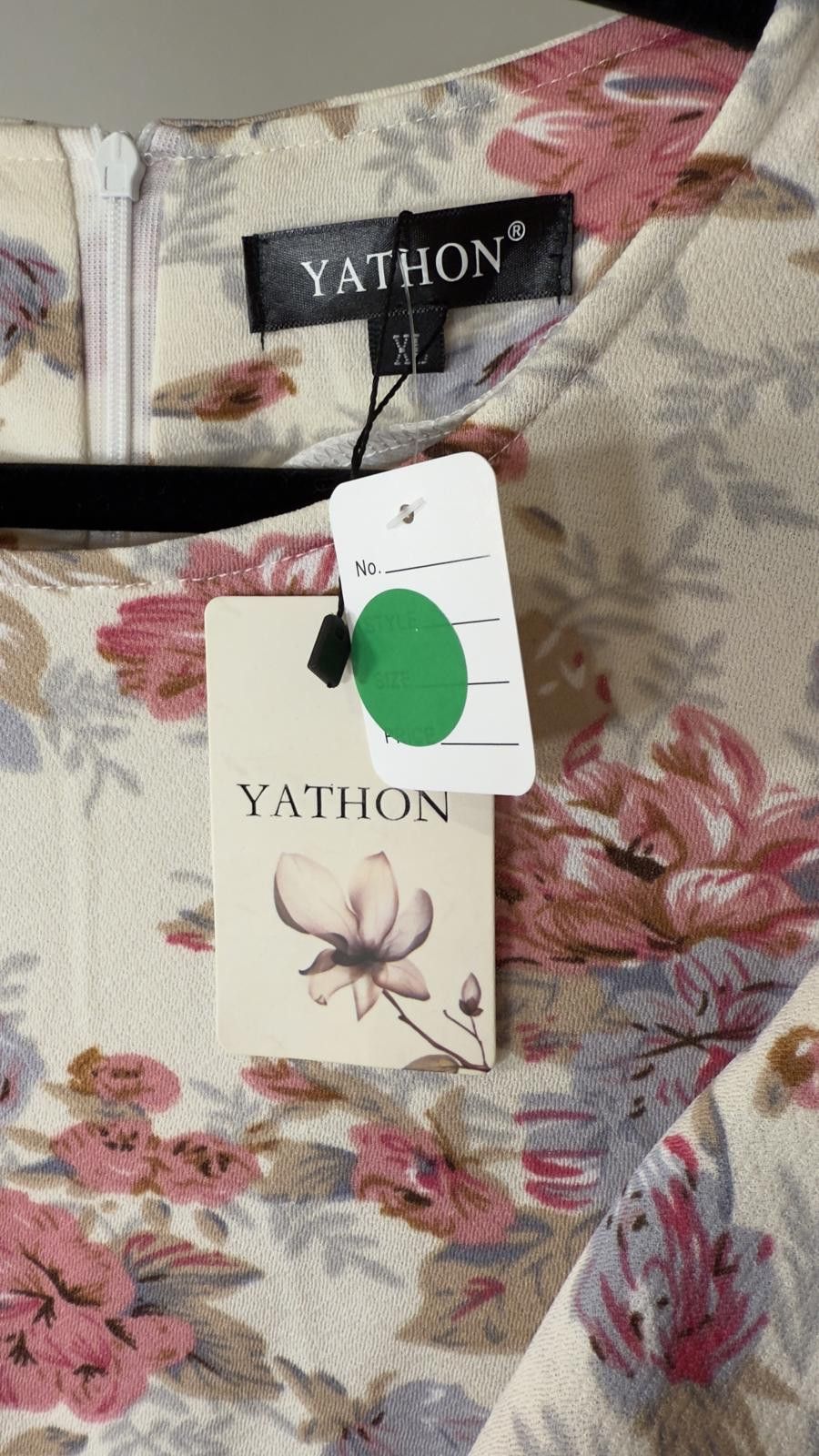 Designer YATHON Floral A-Line Dress - Elegant & Stylish Size XL / US 12-14 / IT 48-50 - 3 Thumbnail