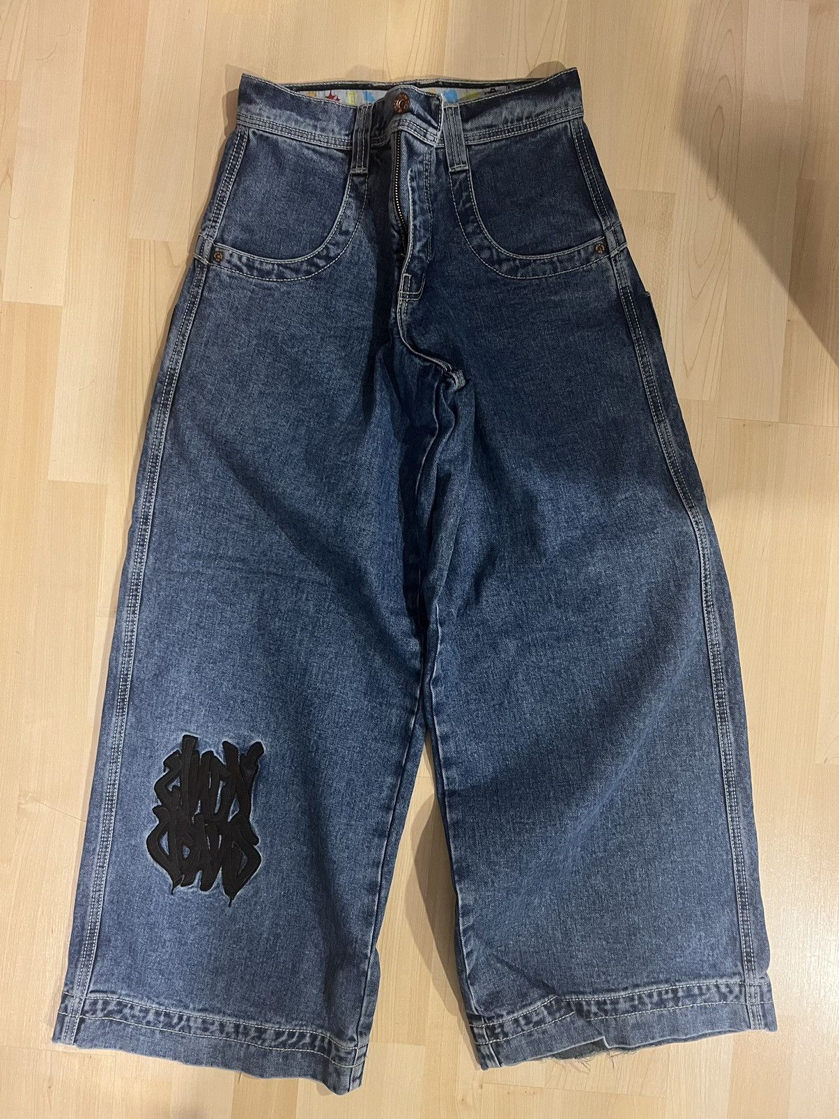 Image of Jncos Deep Pocket Wide Jeans in Blue, Men's (Size 28)