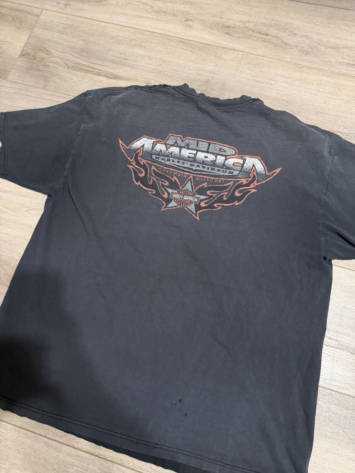Harley Davidson Vintage Faded Harley Davidson T-Shirt Size US XL / EU 56 / 4 - 4 Thumbnail