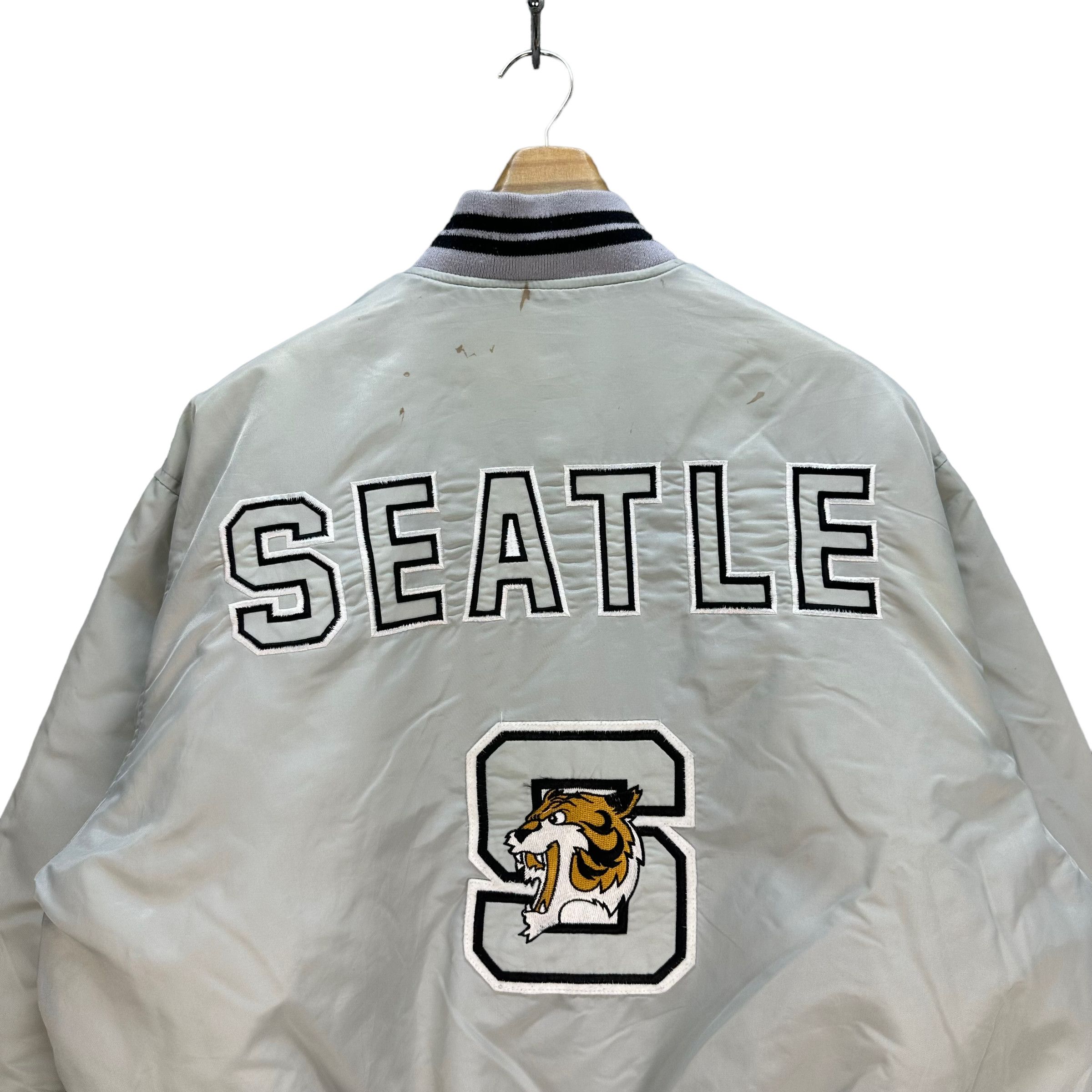 Vintage TRASHED🔥 SEATLE BIG LOGO COACH JACKET #8029-197 Size US L / EU 52-54 / 3 - 2 Thumbnail