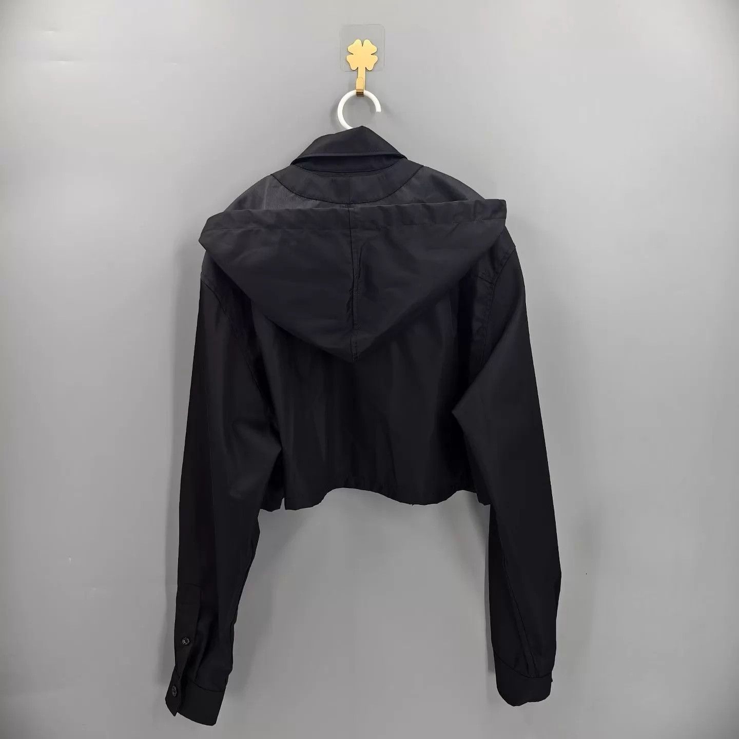 Prada Prada Black Triangle Logo Short Jacket 38 Size XS / US 0-2 / IT 36-38 - 2 Thumbnail