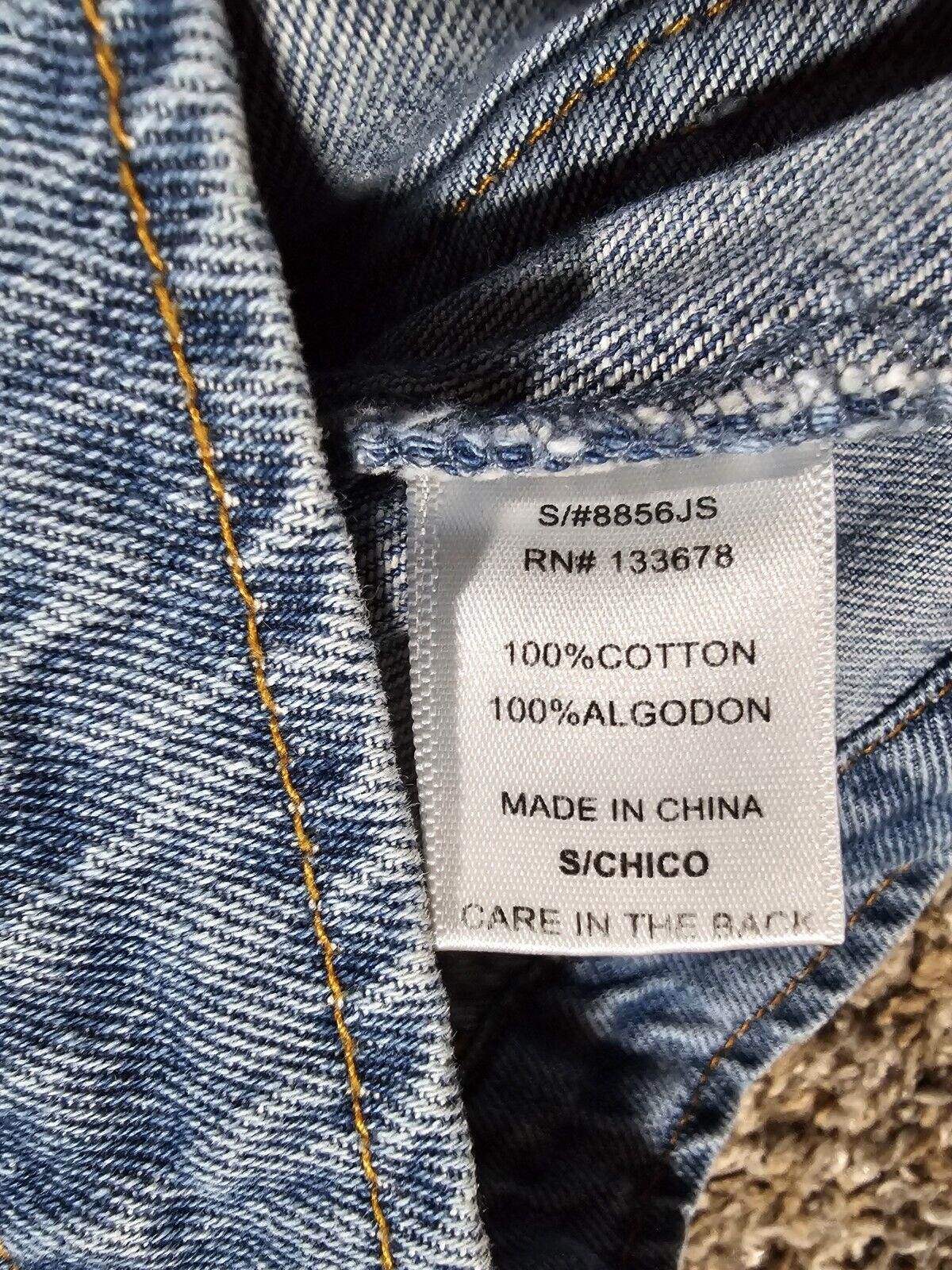 Designer Love Tree Denim Button Up jean jacket size Small Size S / US 4 / IT 40 - 9 Thumbnail