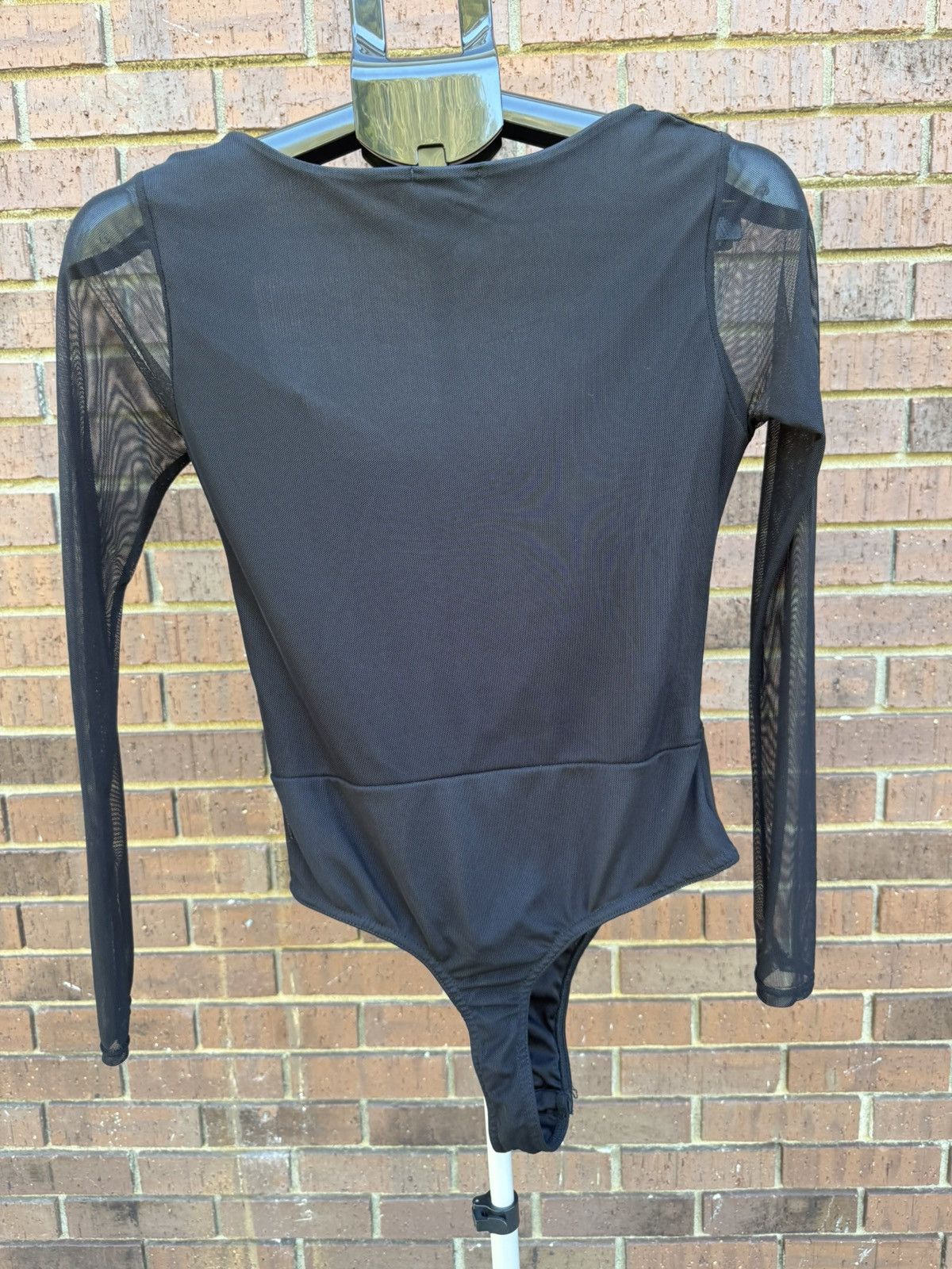 PrettyLittleThing Pretty Little Thing Sexy Black Sheer Bodysuit Long Sleeve Size M / US 6-8 / IT 42-44 - 9 Thumbnail