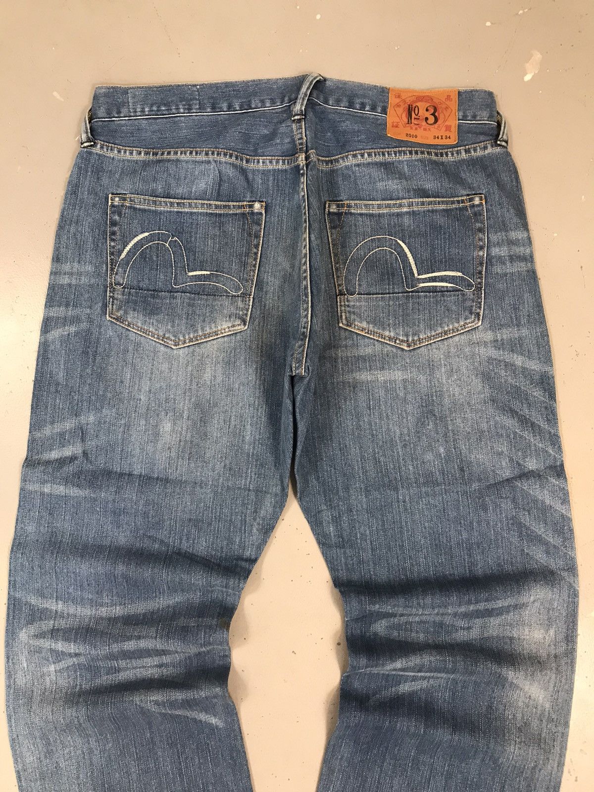 Japanese Brand × Vintage Vintage Evisu salvage seagull embroidered denim Size US 36 / EU 52 - 10 Thumbnail