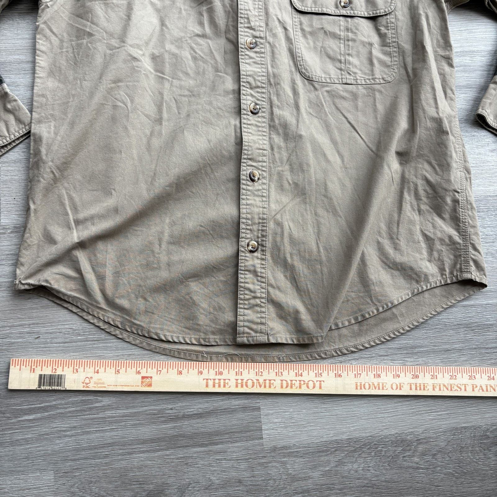 Cabelas Cabelas Mens Shooting Shirt L Khaki Green Long Sleeve Butto Size US L / EU 52-54 / 3 - 6 Thumbnail