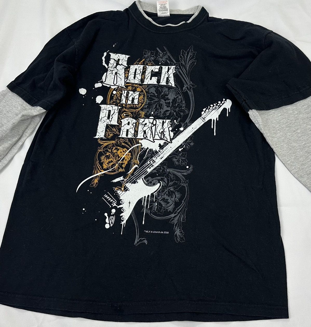Fruit Of The Loom RARE 2008 Rock Im Park Rock Am Ring Mens Longsleeve 3/4 L Size US L / EU 52-54 / 3 - 3 Thumbnail