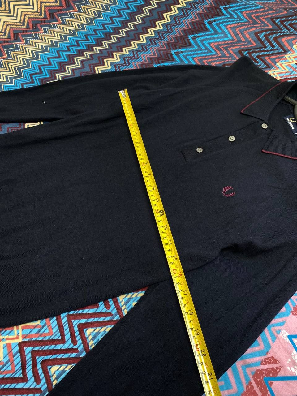 Fred Perry Mens Fred Perry Polo Longsleeve Navy Size US S / EU 44-46 / 1 - 5 Thumbnail