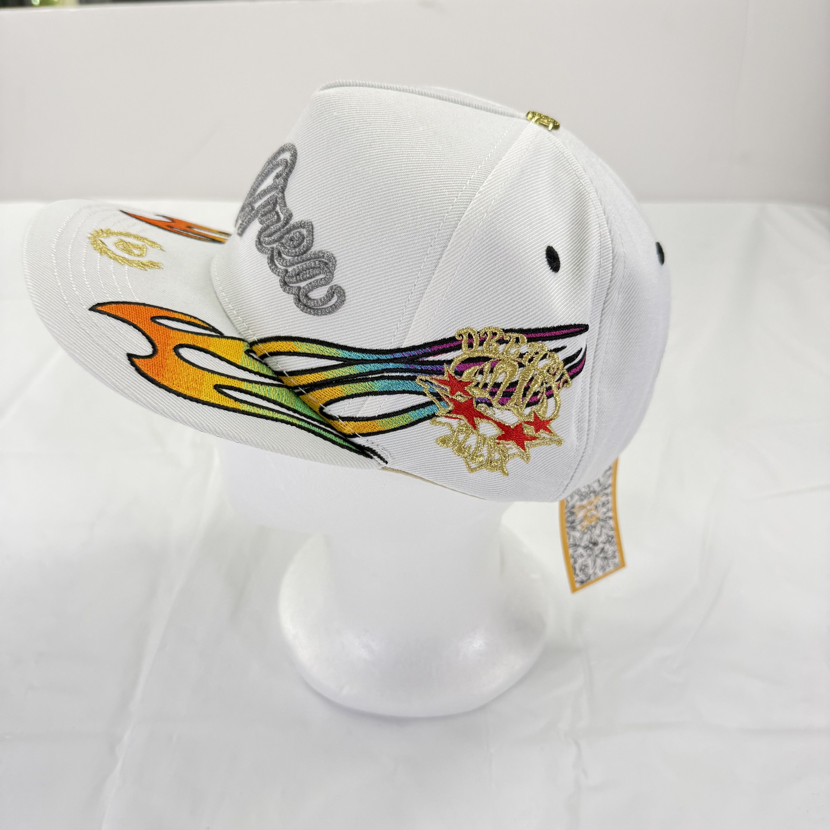 Other DVNIEL LUU Dreams Dont Sleep White Snapback Hat Flame Cap Size ONE SIZE - 4 Thumbnail