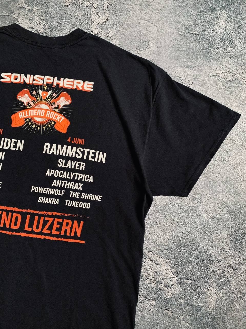 Gildan Sonisphere Festival Band T-Shirt RAMMSTEIN Heavy Metal Rock Size US XL / EU 56 / 4 - 9 Thumbnail