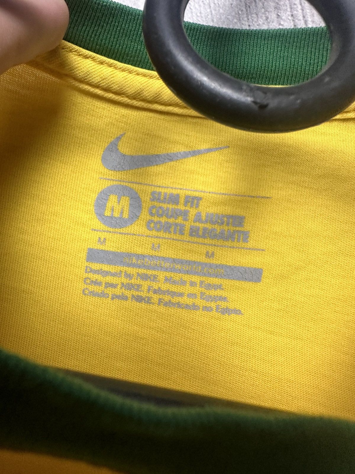 Nike × Vintage Vintage Nike Brazil soccer tee logo Brasil yellow Size US M / EU 48-50 / 2 - 3 Thumbnail