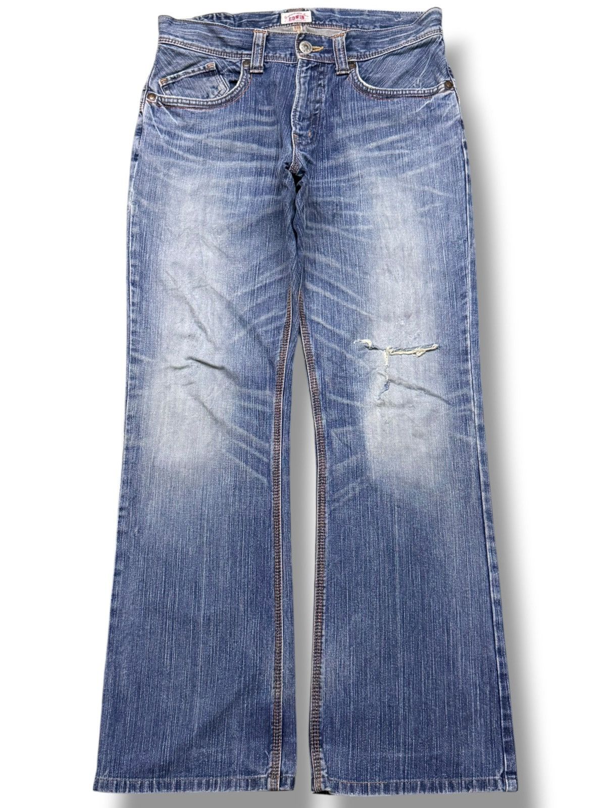 Edwin Vintage Edwin 411XVS Japan Denim Jeans | Y2K Bootcut | W34 Size US 34 / EU 50 - 2 Thumbnail