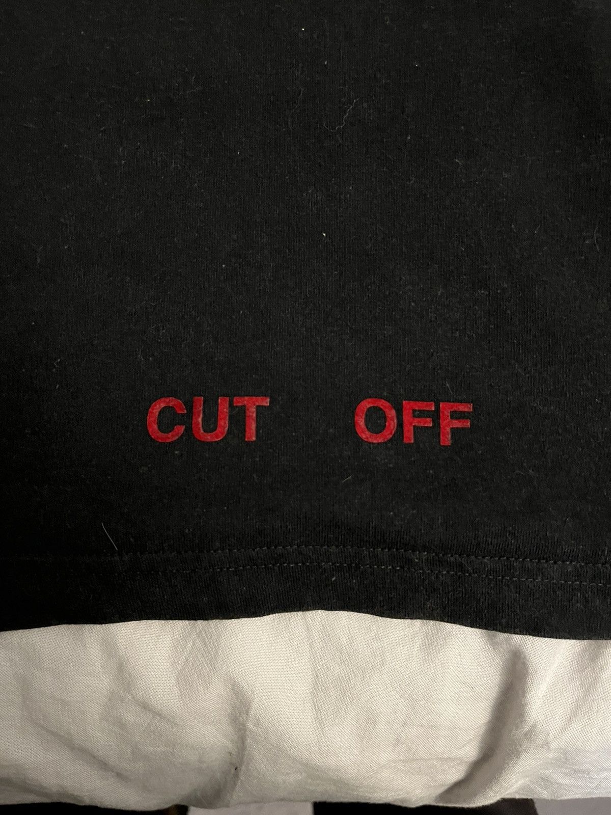 Off-White Off White Cut Off Tee Black Size US XL / EU 56 / 4 - 2 Thumbnail
