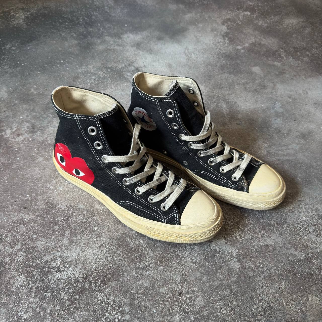 Comme des Garcons × Comme des Garcons PLAY × Converse Comme des Garcons x Converse All Stars Vintage Sneakers Size US 9.5 / IT 39.5 - 3 Thumbnail