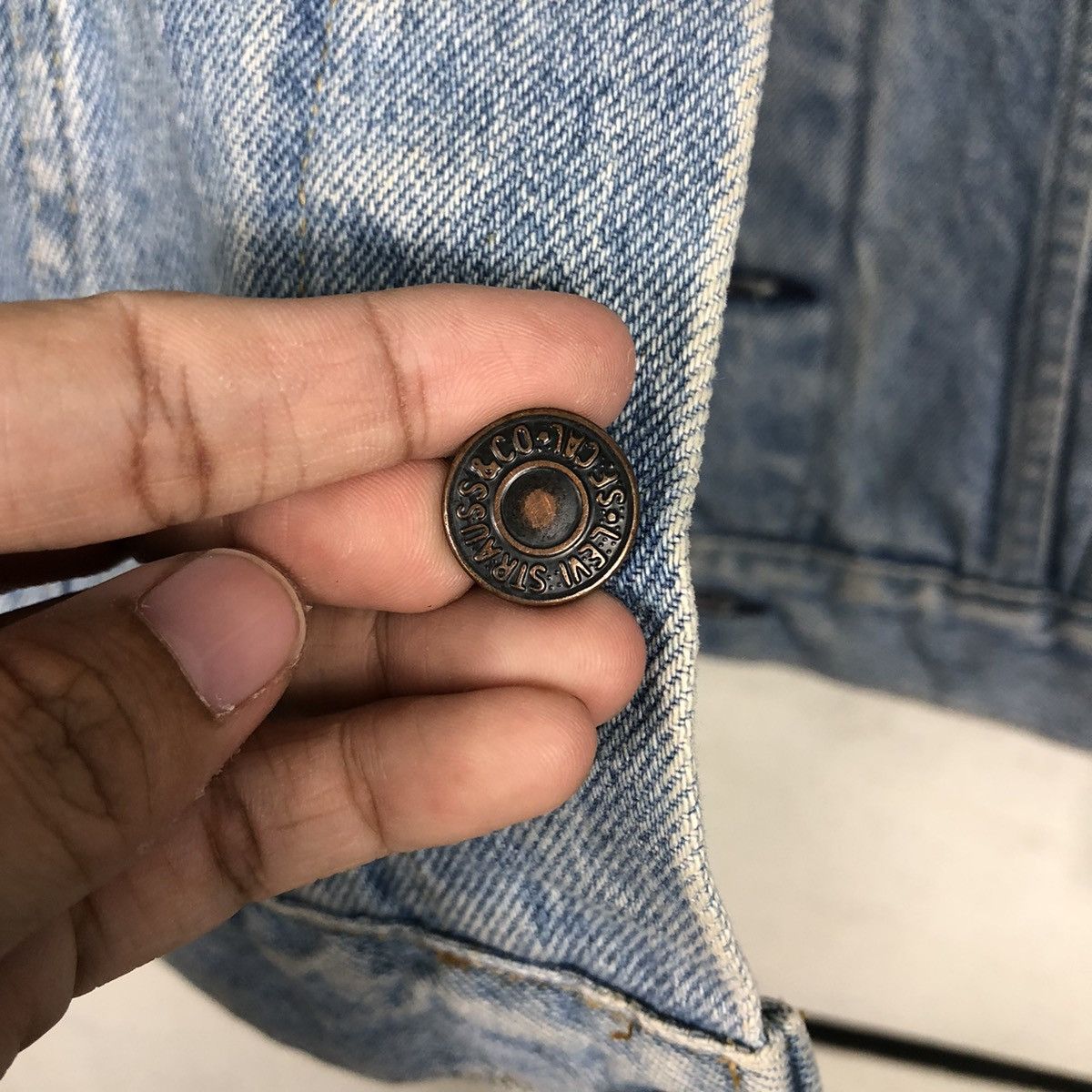 Levi's 📌Vintage Trucker Denim Jacket Distressed Levi's Made in Usa Size US M / EU 48-50 / 2 - 18 Thumbnail