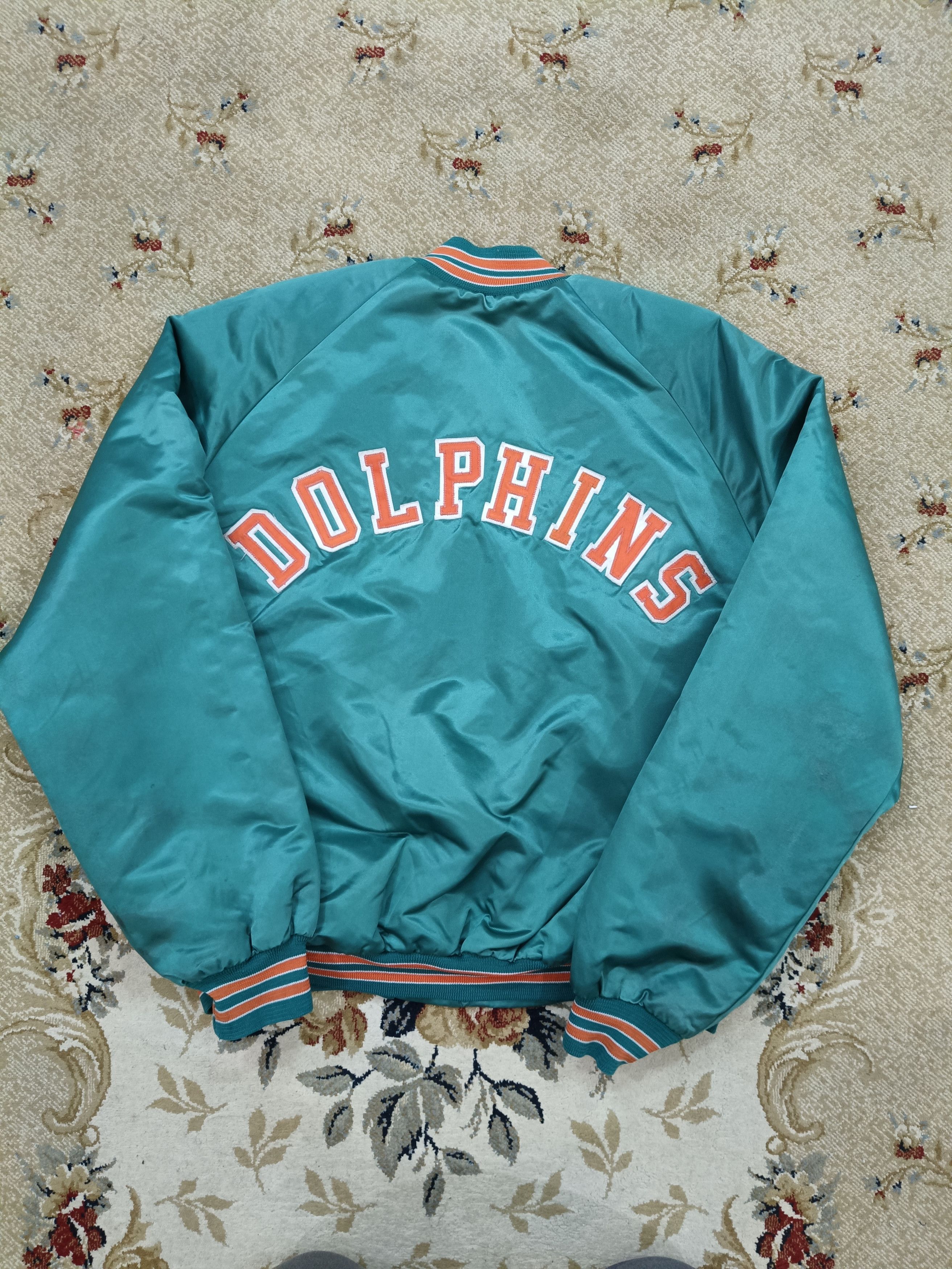 Chalk Line × Vintage Vintage Miami Dolphins Baseball Jacket Size US XL / EU 56 / 4 - 3 Thumbnail