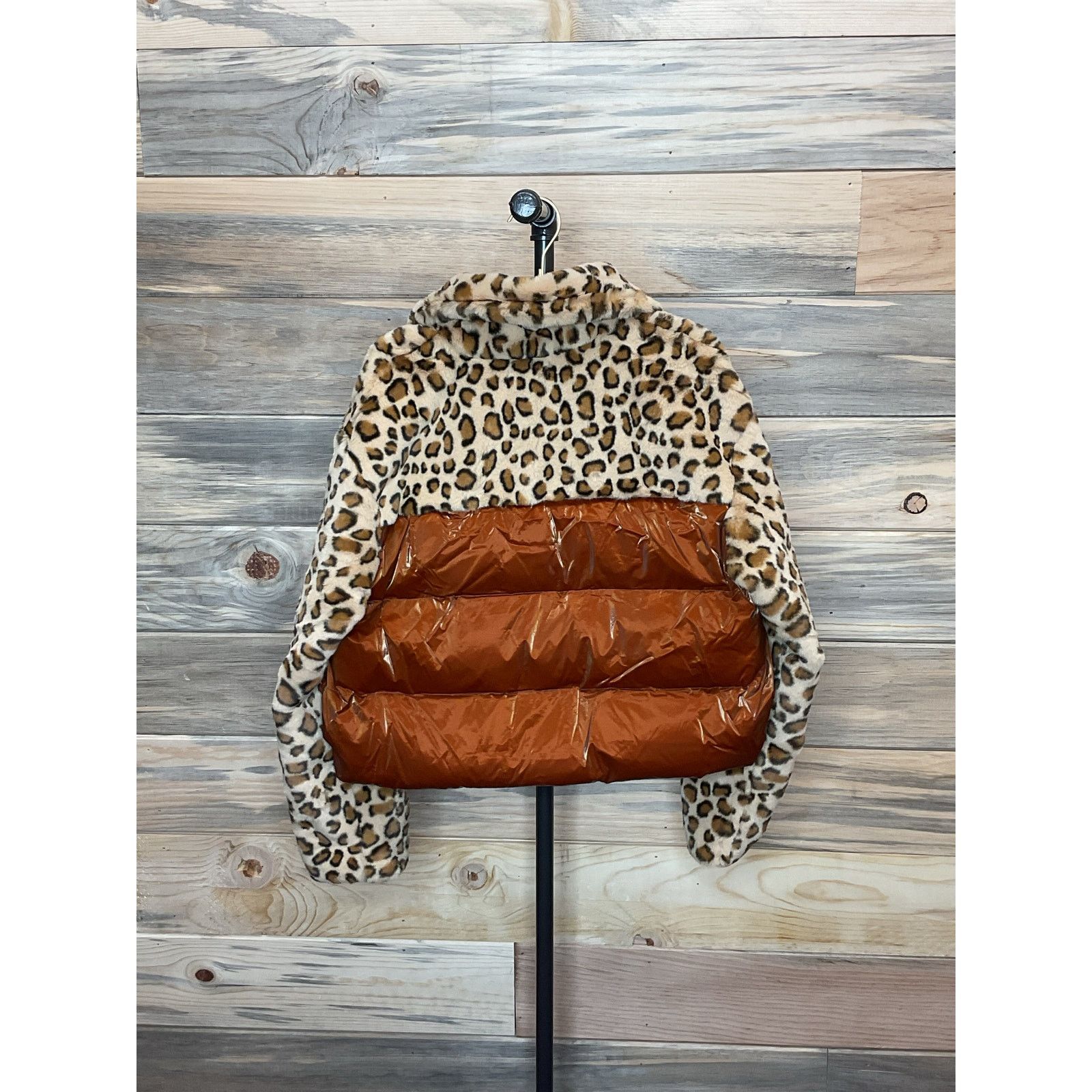 Vintage Choosy NWT Leopard Faux Fur Jacket Coat Puffer Women’s Sz S Size S / US 4 / IT 40 - 3 Thumbnail