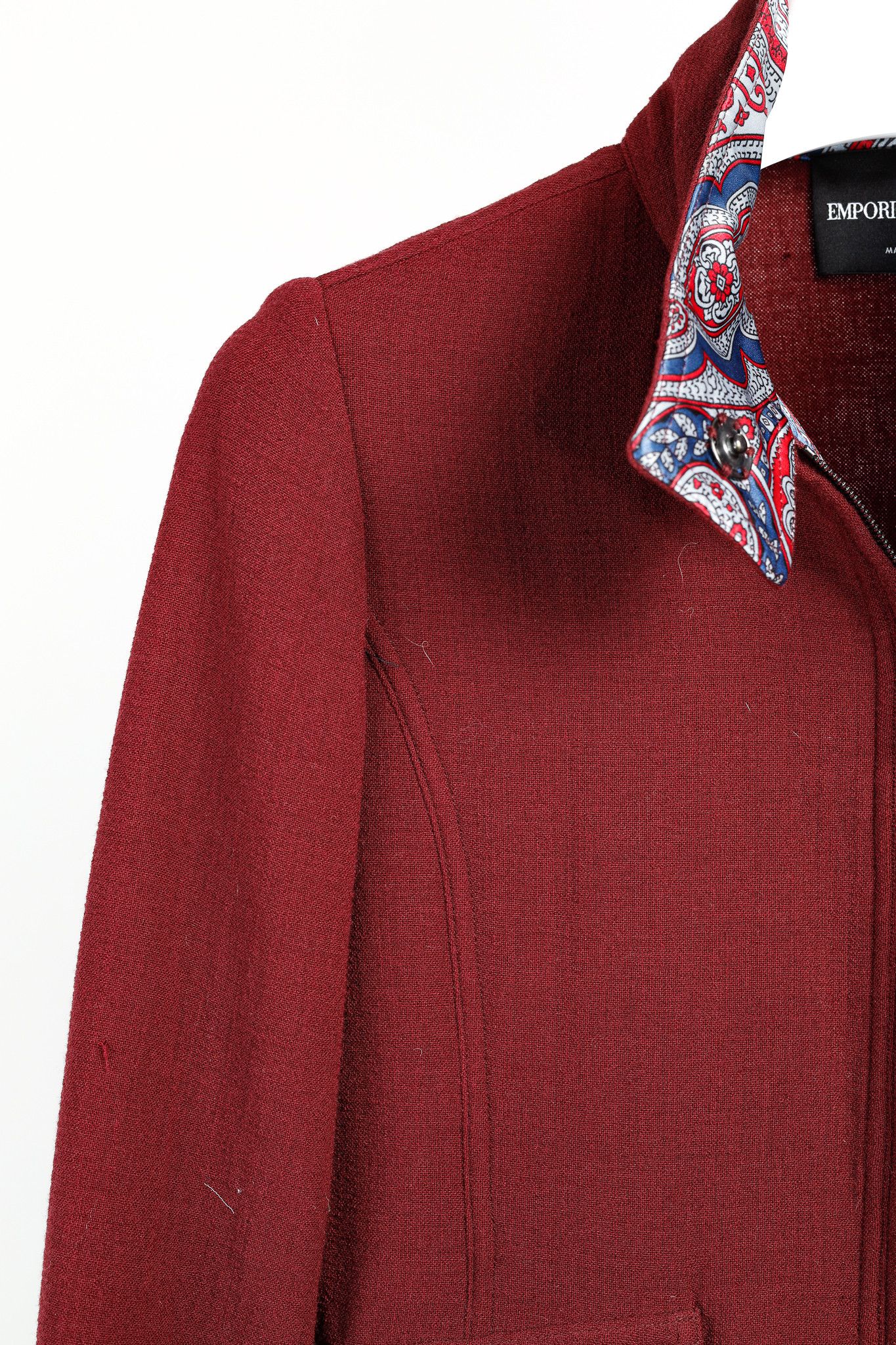 Emporio Armani Emporio Armani 2010 Wool-Blend Jacket with Paisley Trim Size XS / US 0-2 / IT 36-38 - 6 Thumbnail
