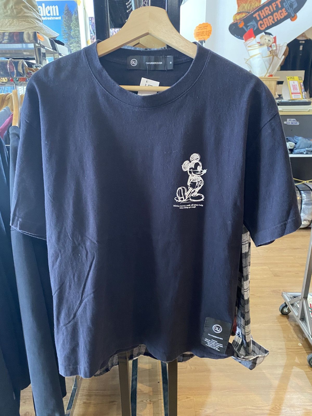 🔥 OFFER ME NOW🔥 GU X Undercover Black Mickey Shirt