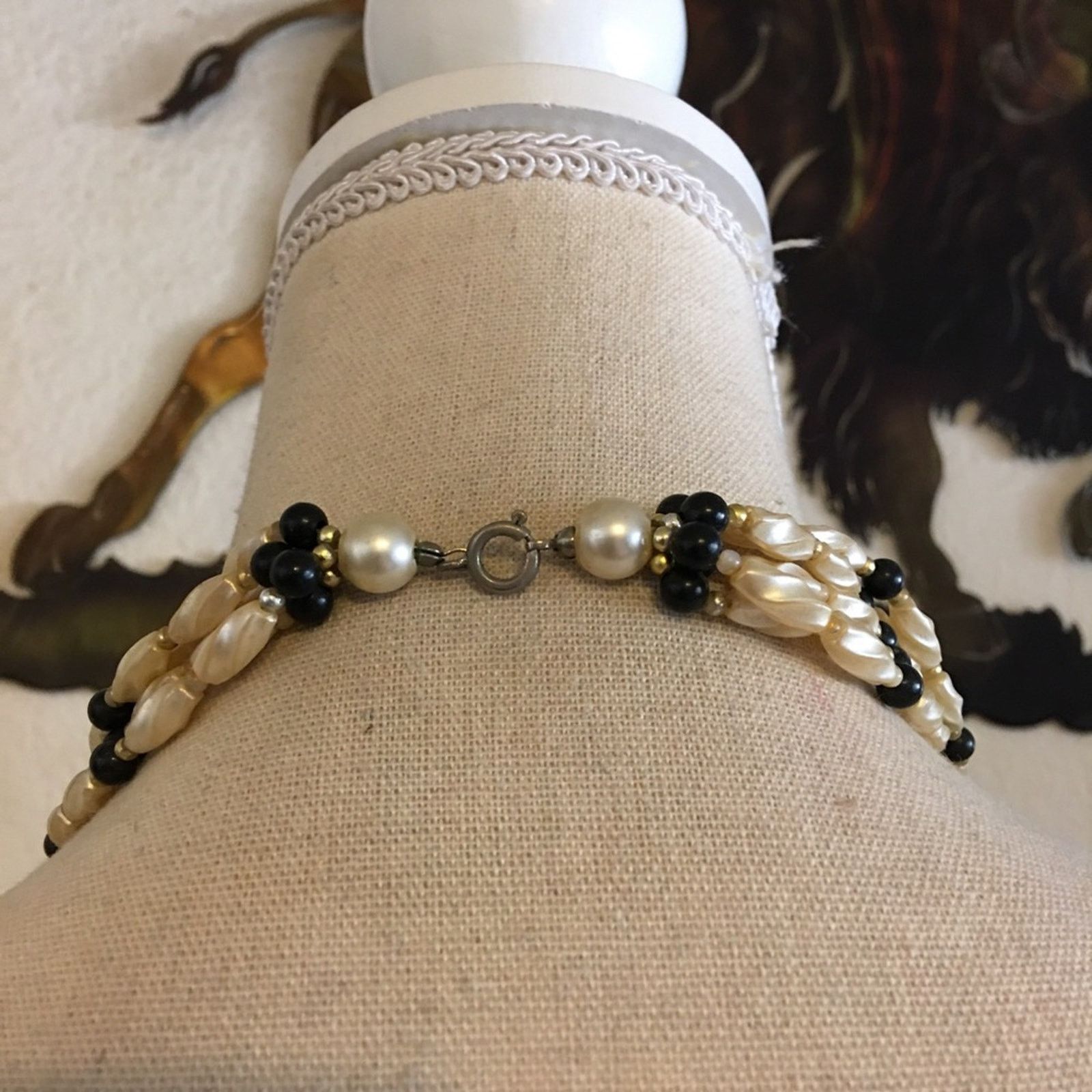 Vintage Vintage 70s multi strand pearlescent bead necklace Size ONE SIZE - 5 Thumbnail
