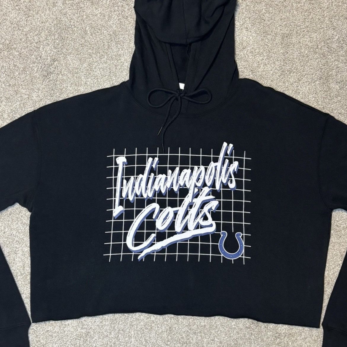 NFL WEAR by Erin Andrews Indianapolis Colts Cropped Hoodie Large Size L / US 10 / IT 46 - 2 Thumbnail