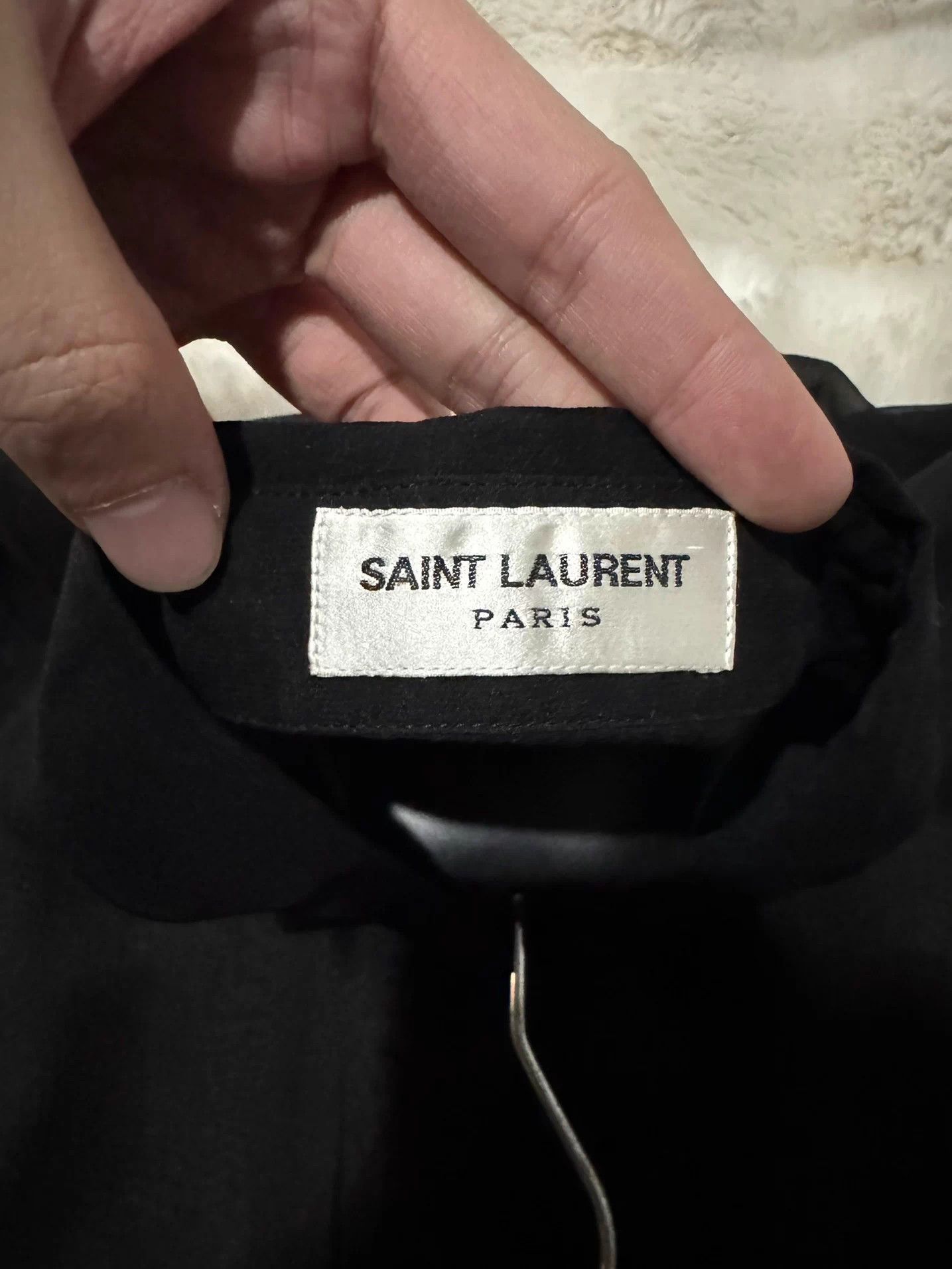 Saint Laurent Paris Saint Laurent Black Silk Sheer Shirt - Oversized Fit Size M / US 6-8 / IT 42-44 - 3 Thumbnail