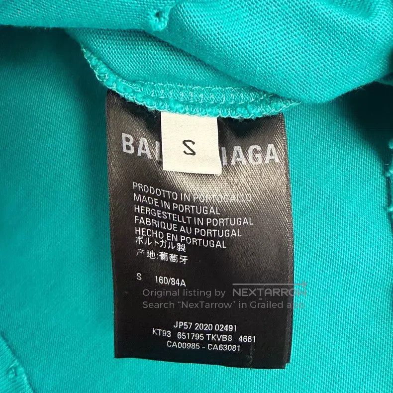 Balenciaga Balenciaga Lake green large hole short-sleeved Size US S / EU 44-46 / 1 - 5 Thumbnail