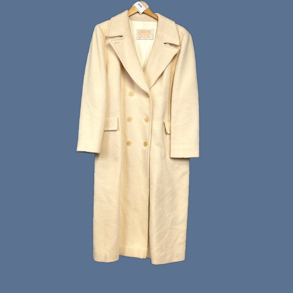 Pendleton VINTAGE Pendleton Coat Women's 16 Ivory Wool Long Double Breasted USA 50s 60s Size XXL / US 16-18 / IT 52-54 - 1 Thumbnail