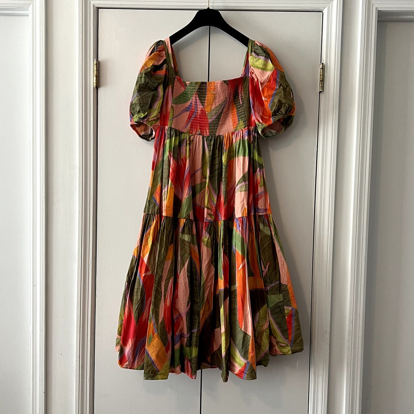 Farm Rio Pink Garden Embroidered Dress Size S pink green C8 -  www.magambanetwork.com
