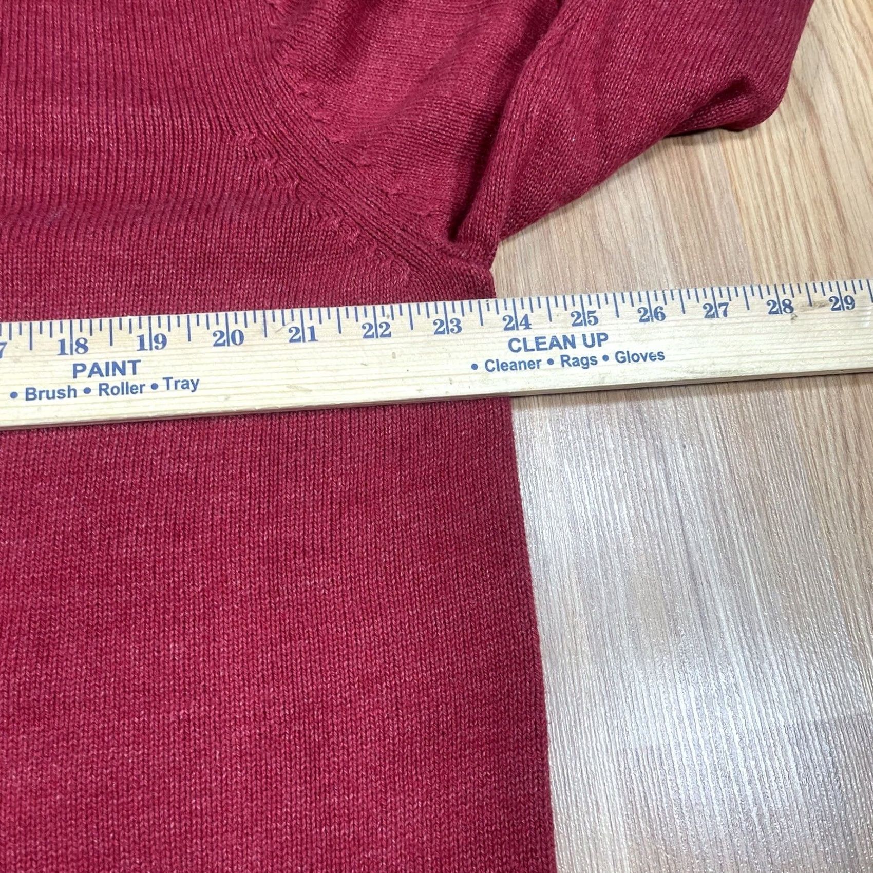 Izod Izod Sweater Mens Large Red Long Sleeve V-Neck Knit Pullover Cotton Blend - Vintage Size US L / EU 52-54 / 3 - 6 Thumbnail