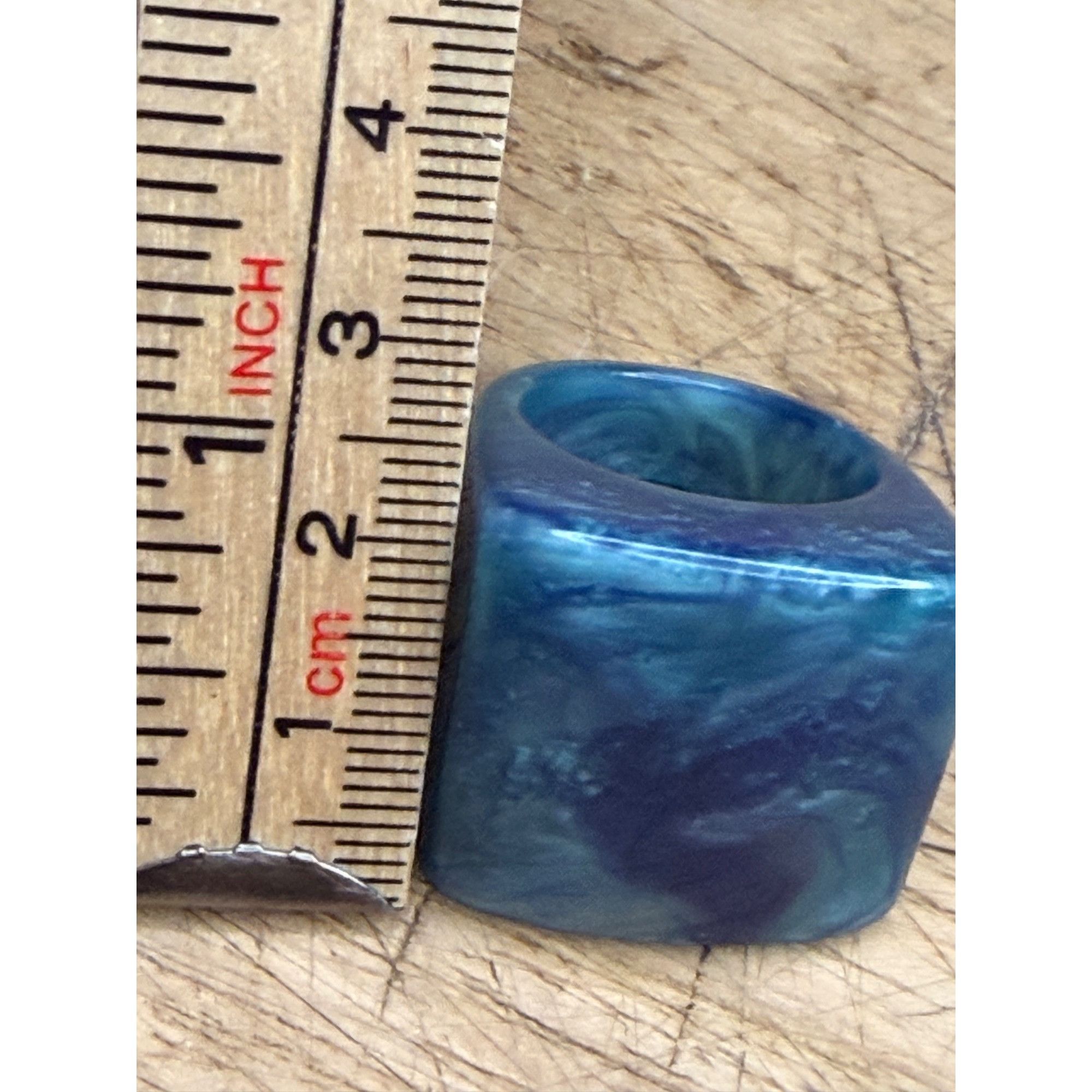 Other Square Blue Resin size 8 Statement Ring In Gift Box Size ONE SIZE - 7 Thumbnail