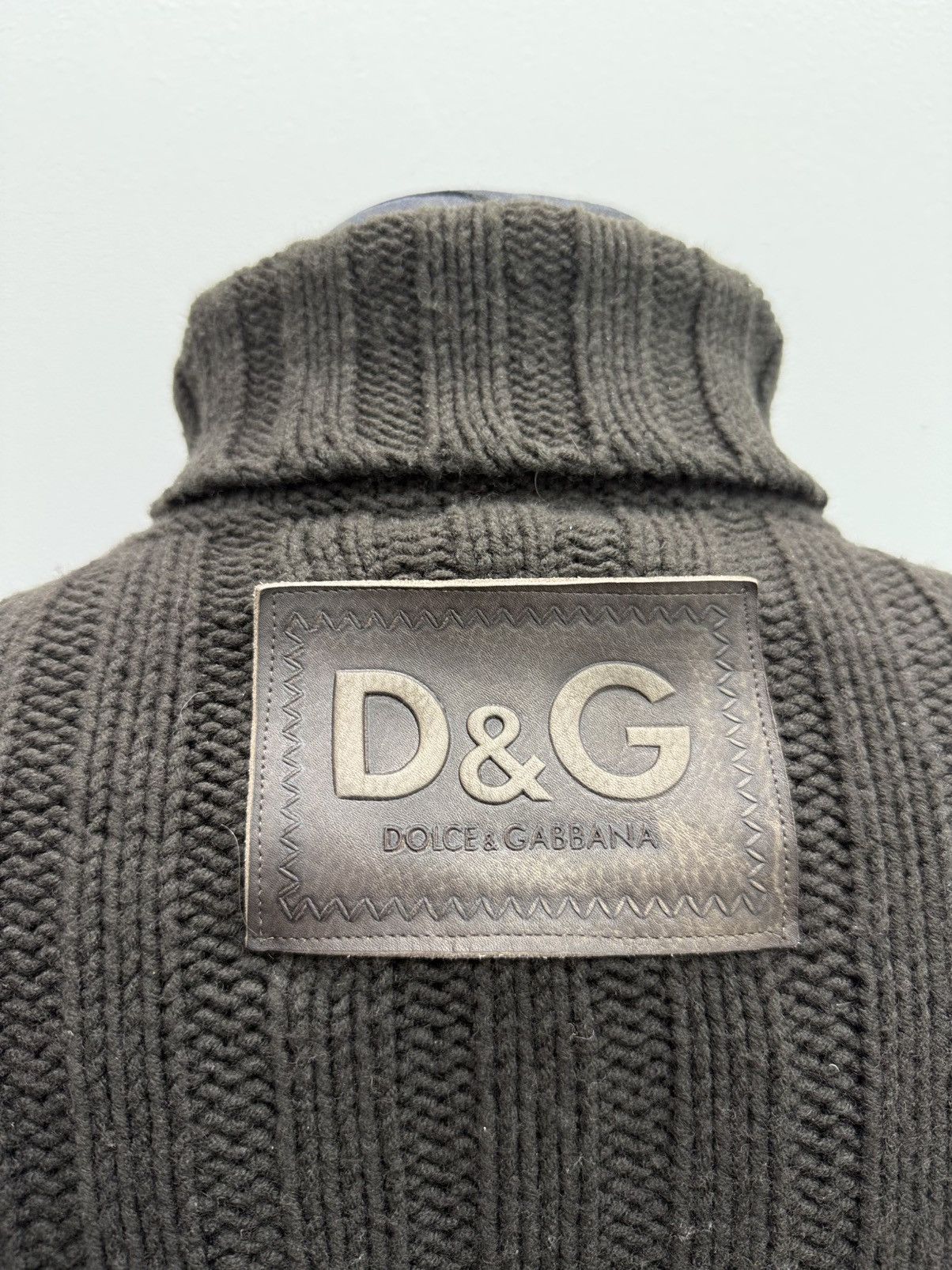 Dolce & Gabbana Vintage Dolce & Gabbana Heavy Knit Turtleneck Logo Sweater Size US XL / EU 56 / 4 - 3 Thumbnail