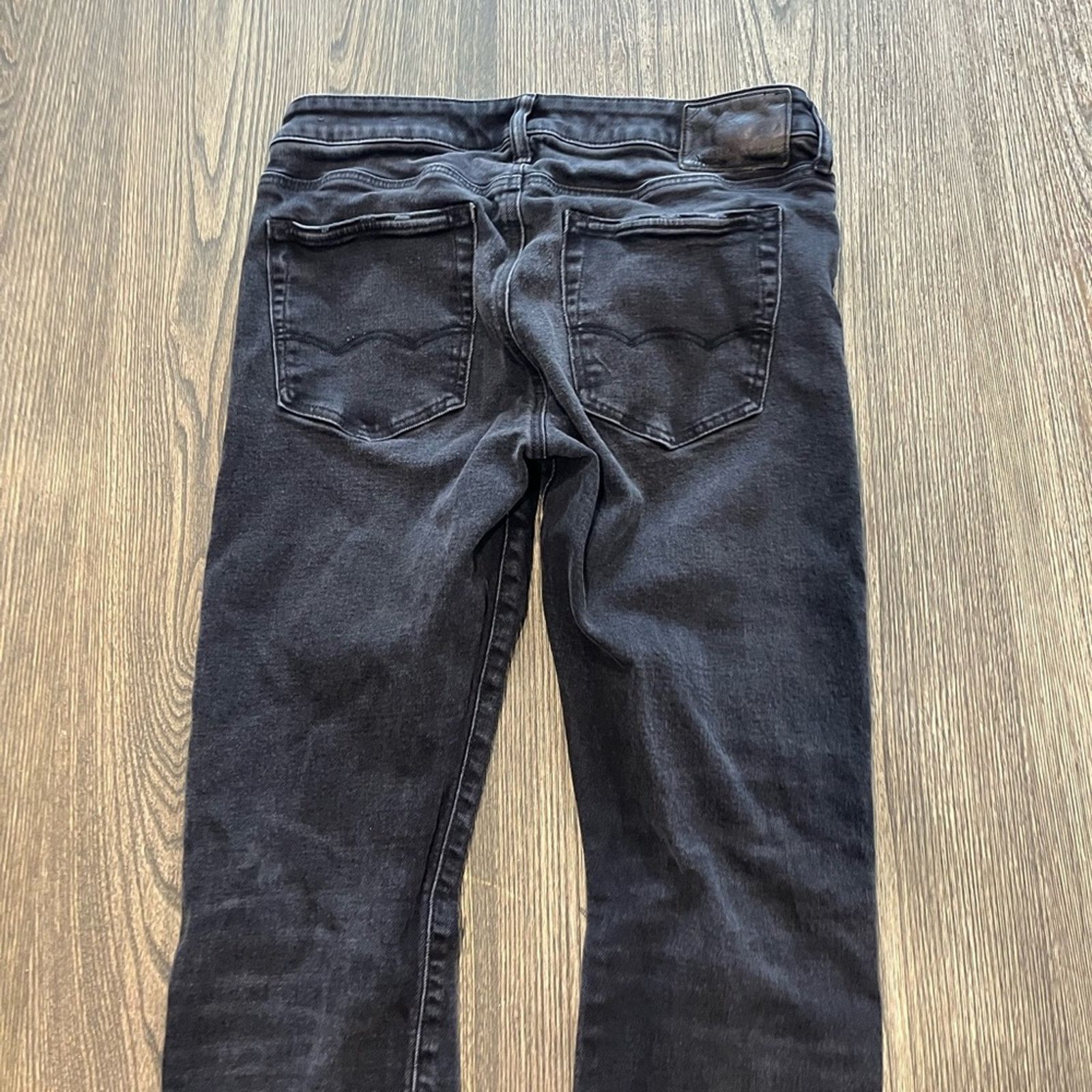 American Eagle Outfitters American Eagle Mens Flex Straight Jeans Mid Rise Black 31x32 Size US 31 - 12 Thumbnail