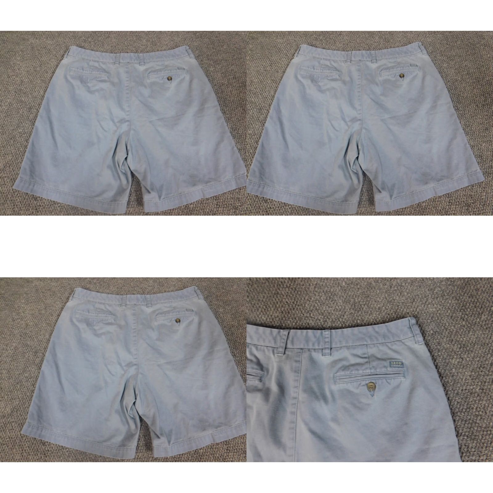 Izod IZOD Mens Shorts 36 blue straight chino classic (Regular) Size US 36 / EU 52 - 8 Thumbnail