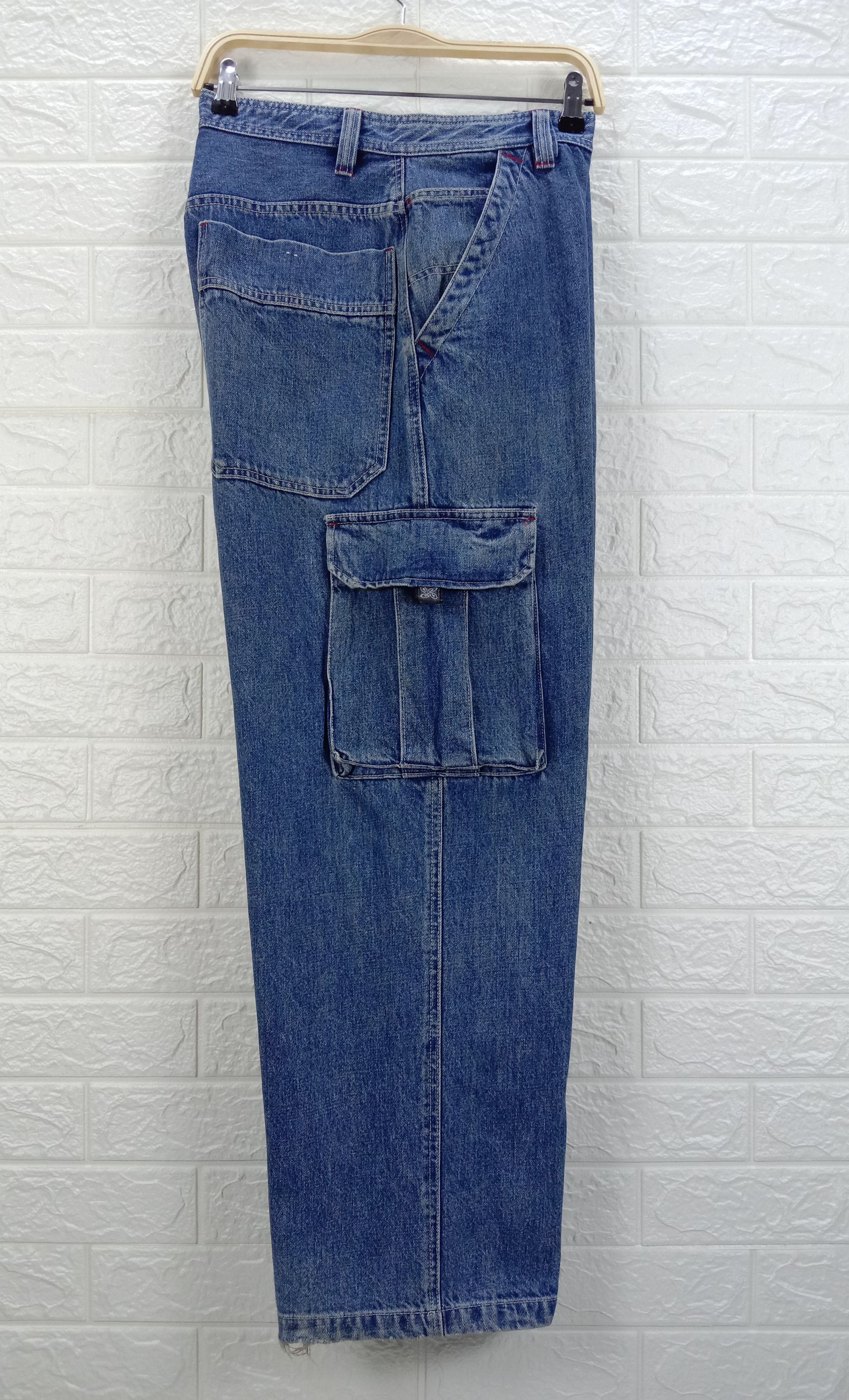 Japanese Brand Vintage Japanese Piko Wide Multi Pocket Cargo Baggy Jeans Size US 31 - 10 Thumbnail