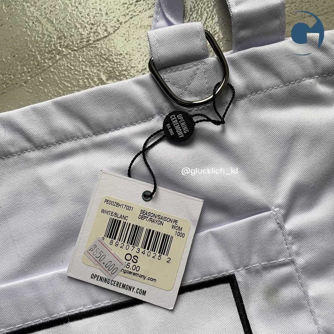 Opening Ceremony Opening Ceremony, Logo Tote Bag White Size ONE SIZE - 7 Thumbnail