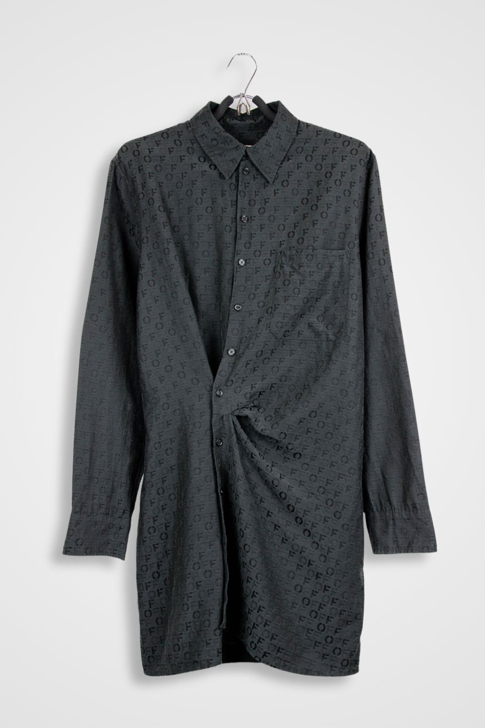 Off-White Off-White Monogram Silk Shirt Dress – Size IT42 Size M / US 6-8 / IT 42-44 - 1 Thumbnail