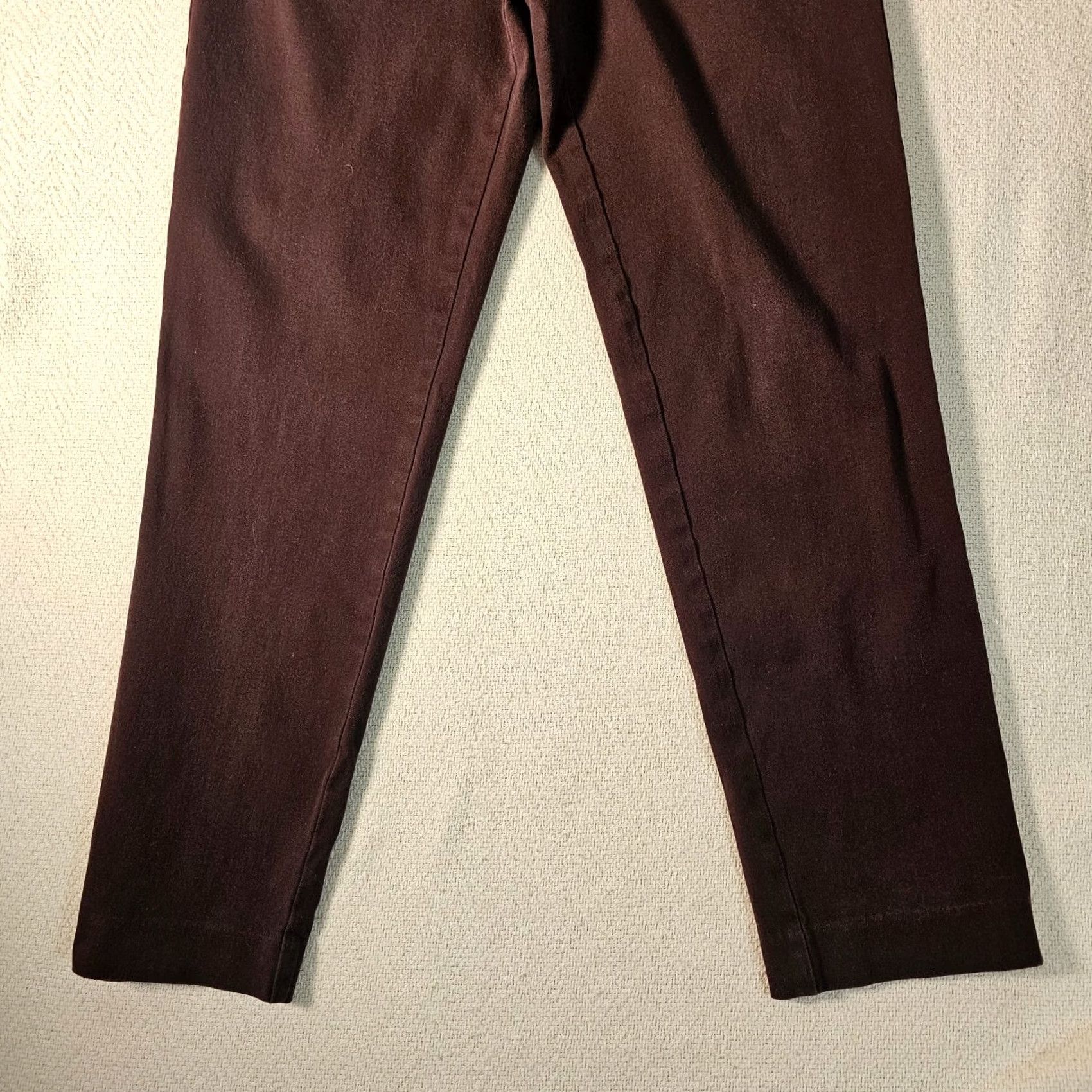 Vintage 41 Hawthorne Wine Straight Leg Chino Pants Women's Size 10 Cropped Dressy Career Professional Suiting Material Blend Stretch Closet Ready Size 32" / US 10 / IT 46 - 2 Thumbnail