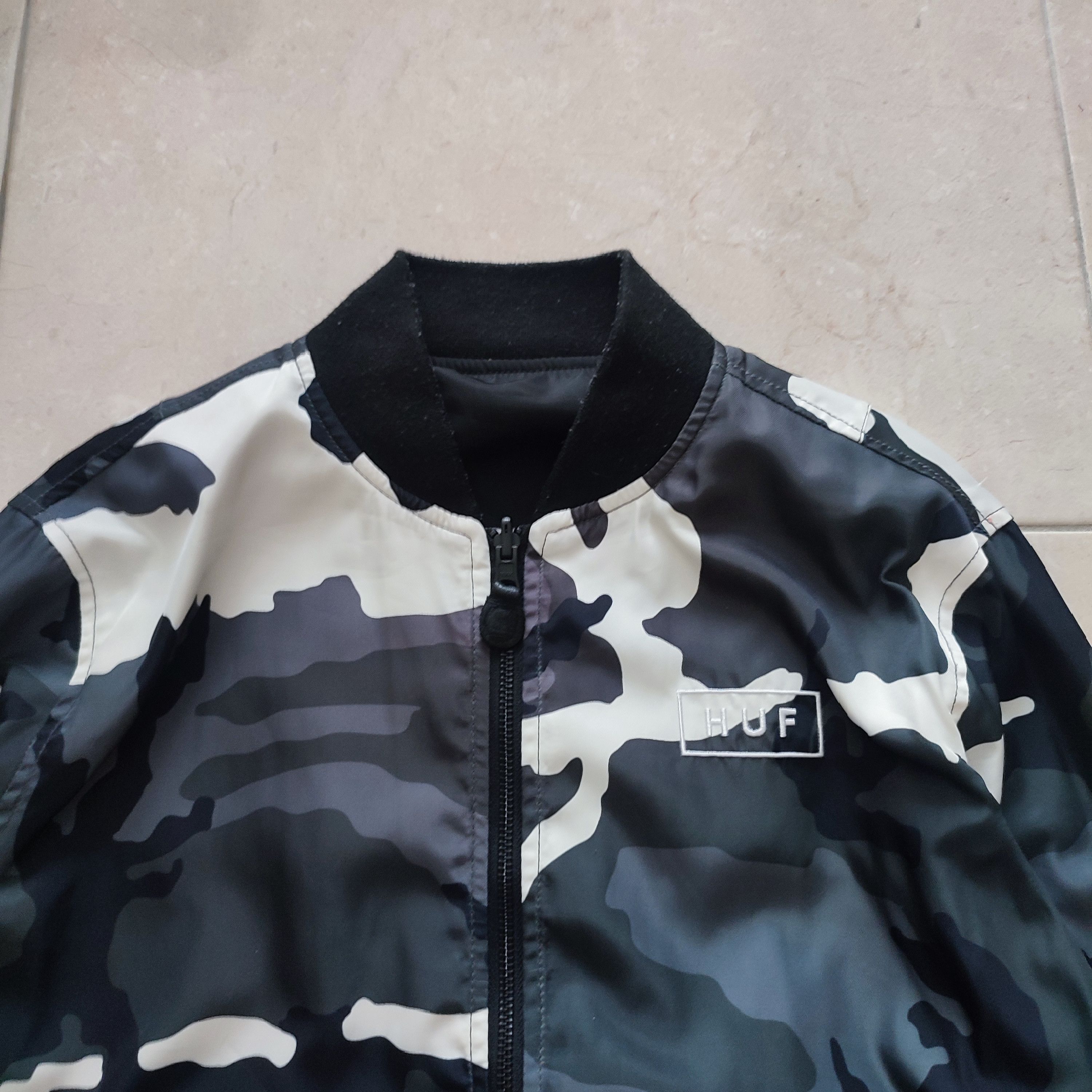 Designer × Huf 🔥STEALS🔥Very Rare HUF Camo Reversible MA-1 Bomber Jacket Size US S / EU 44-46 / 1 - 2 Thumbnail