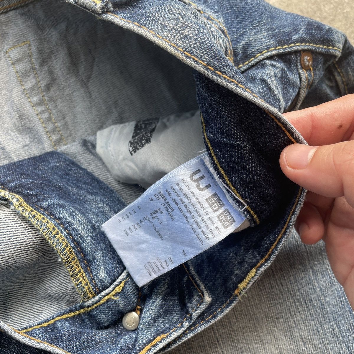 Japanese Brand Vintage Japanese Faded Denim Distressed Jeans Pants W34 Size US 34 / EU 50 - 7 Thumbnail