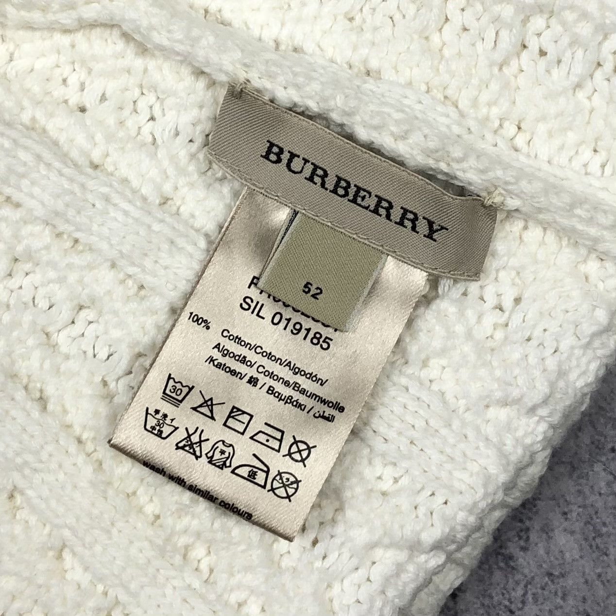 Burberry Burberry Cable Knit Beanie Hat Nova Check Plaid Tag Size ONE SIZE - 6 Thumbnail