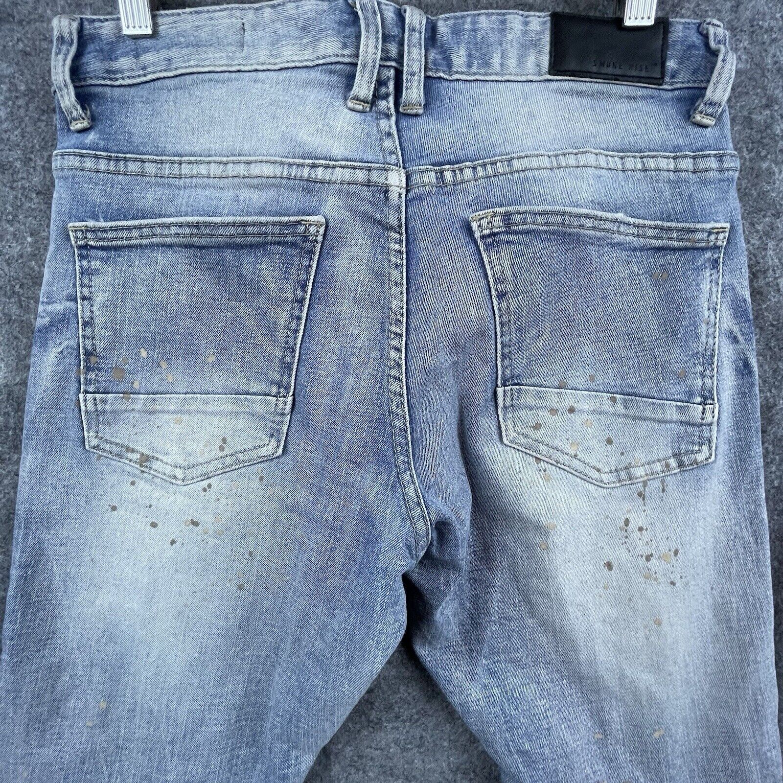 Smoke Rise Smoke Rise Jeans Mens 30 Skinny Paint Ripped Patches Varsity Size US 30 / EU 46 - 6 Thumbnail