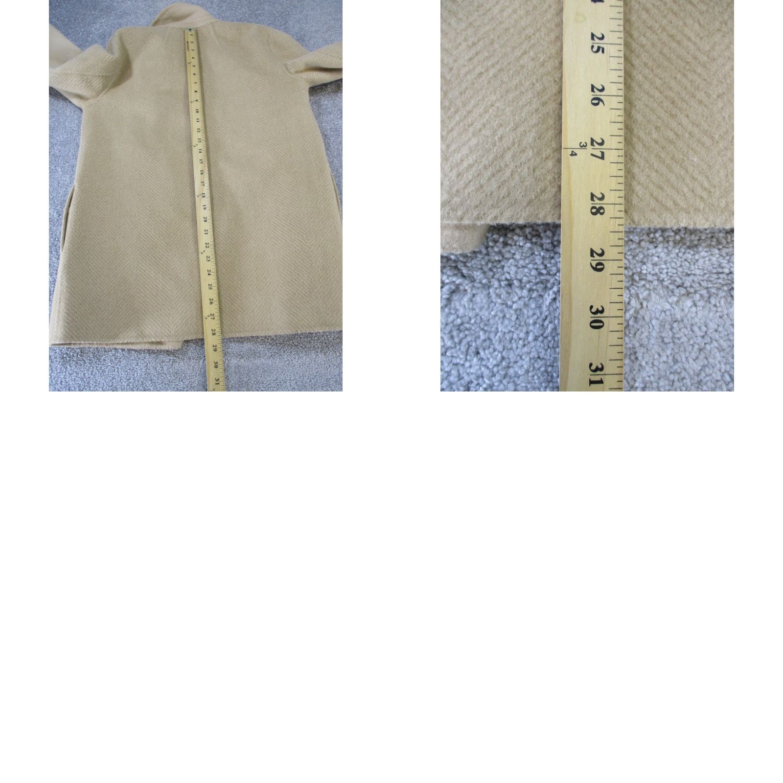 Vintage VINTAGE Thoery Over Coat Womens S Brown Wool Open Front Jacket Coat Size S / US 4 / IT 40 - 8 Thumbnail