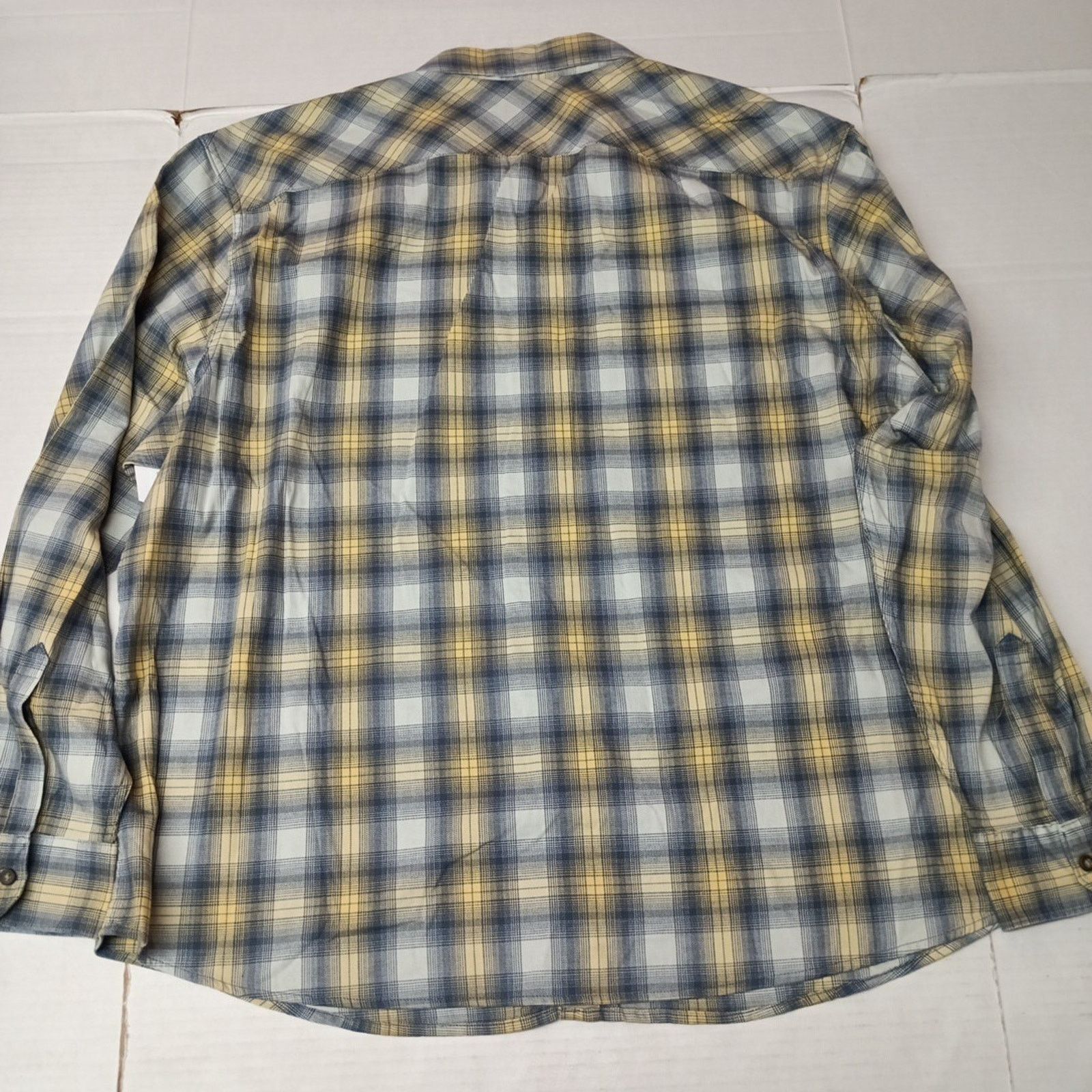 Wrangler Wrangler Cowboy Wash Shirt Men's Size 3XL Blue Yellow Plaid Size US XXL / EU 58 / 5 - 8 Thumbnail