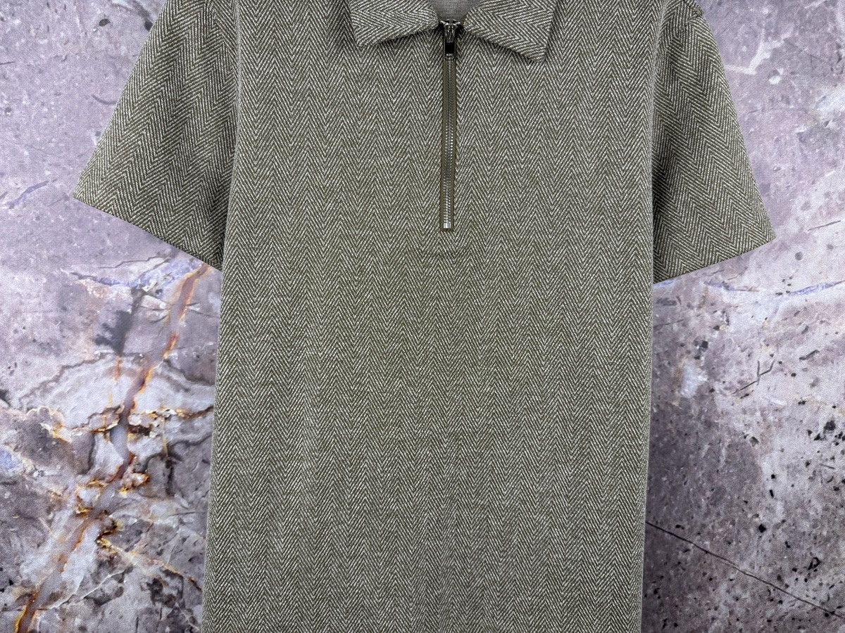 Other ARNE Herringbone Textured Zip Polo Shirt Short Sleeve Size US M / EU 48-50 / 2 - 3 Thumbnail