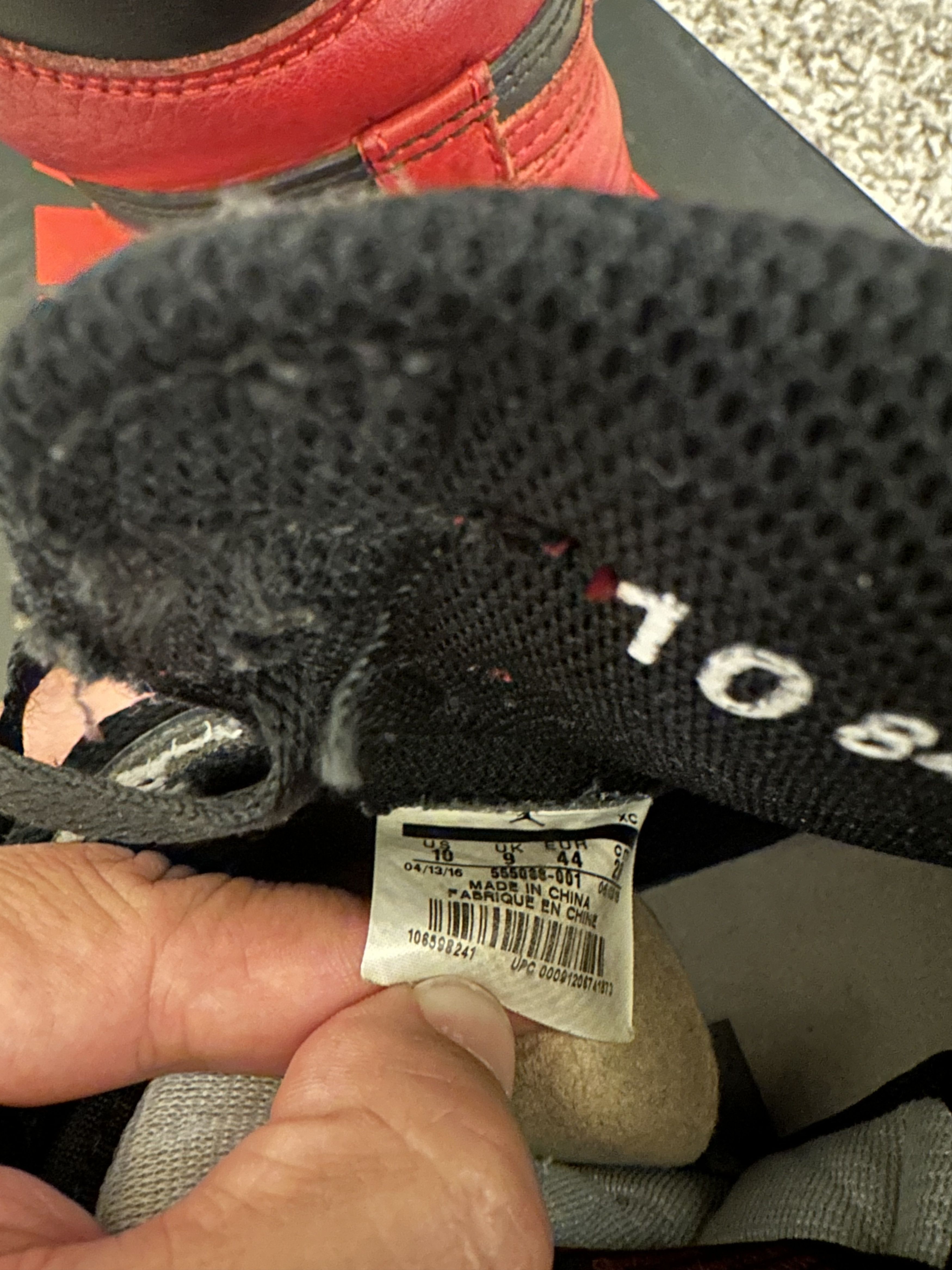 Jordan Brand Jordan Bred 1 2016 Size US 10 / EU 43 - 6 Thumbnail