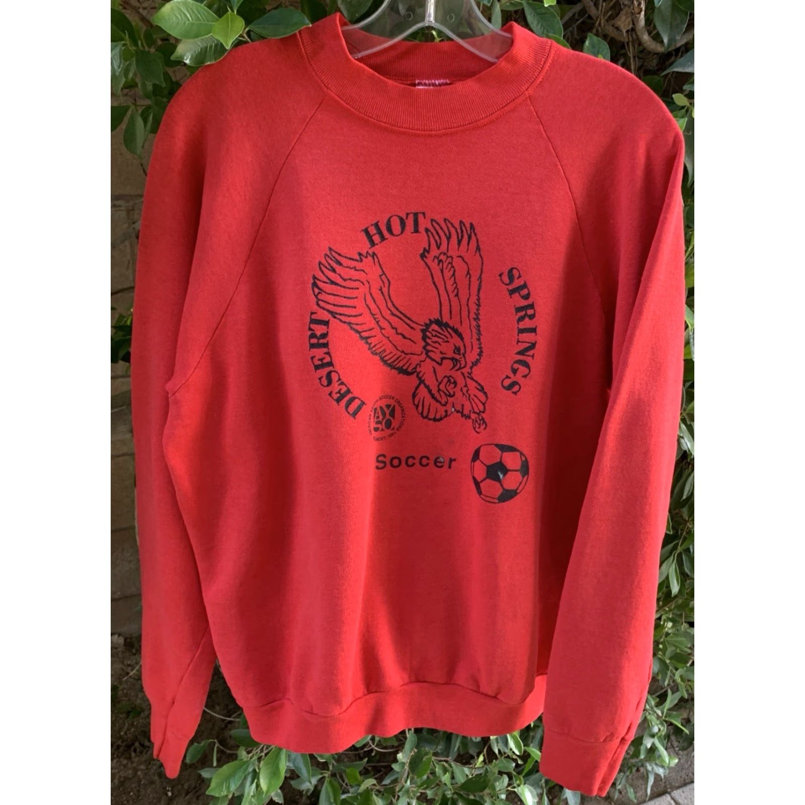 Fruit Of The Loom VINTAGE Desert Hot Springs Soccer Raglan Sweatshirt Adult Size XL Size US XL / EU 56 / 4 - 3 Thumbnail