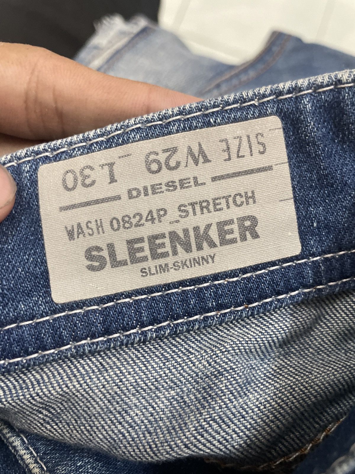 Diesel 💥DIESEL SLEENKER SKINNY FIT TRASHERED DENIM JEAN Size US 30 / EU 46 - 15 Thumbnail