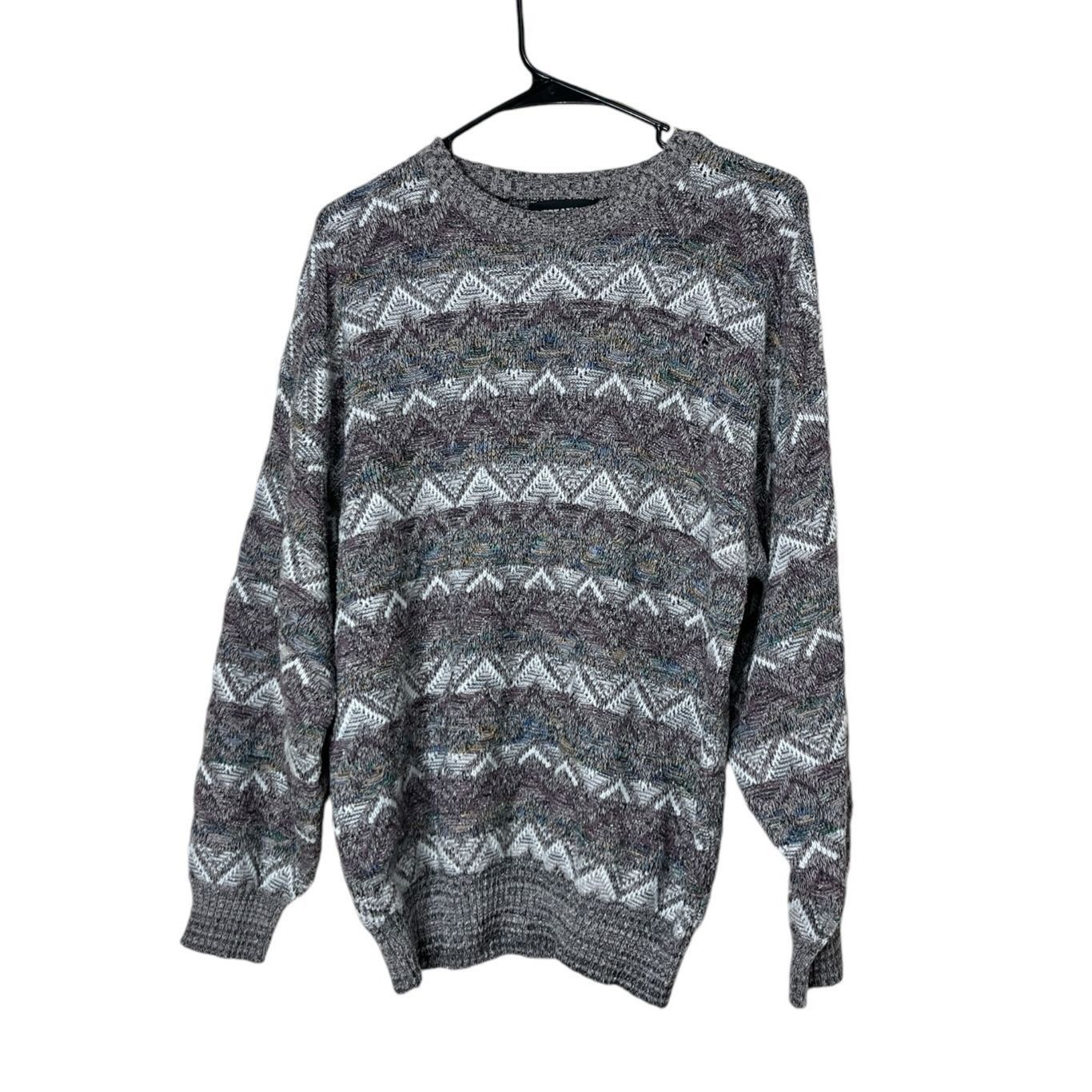 Other Vintage 80s Expressions International Abstract Knit Sweater Size US L / EU 52-54 / 3 - 1 Thumbnail